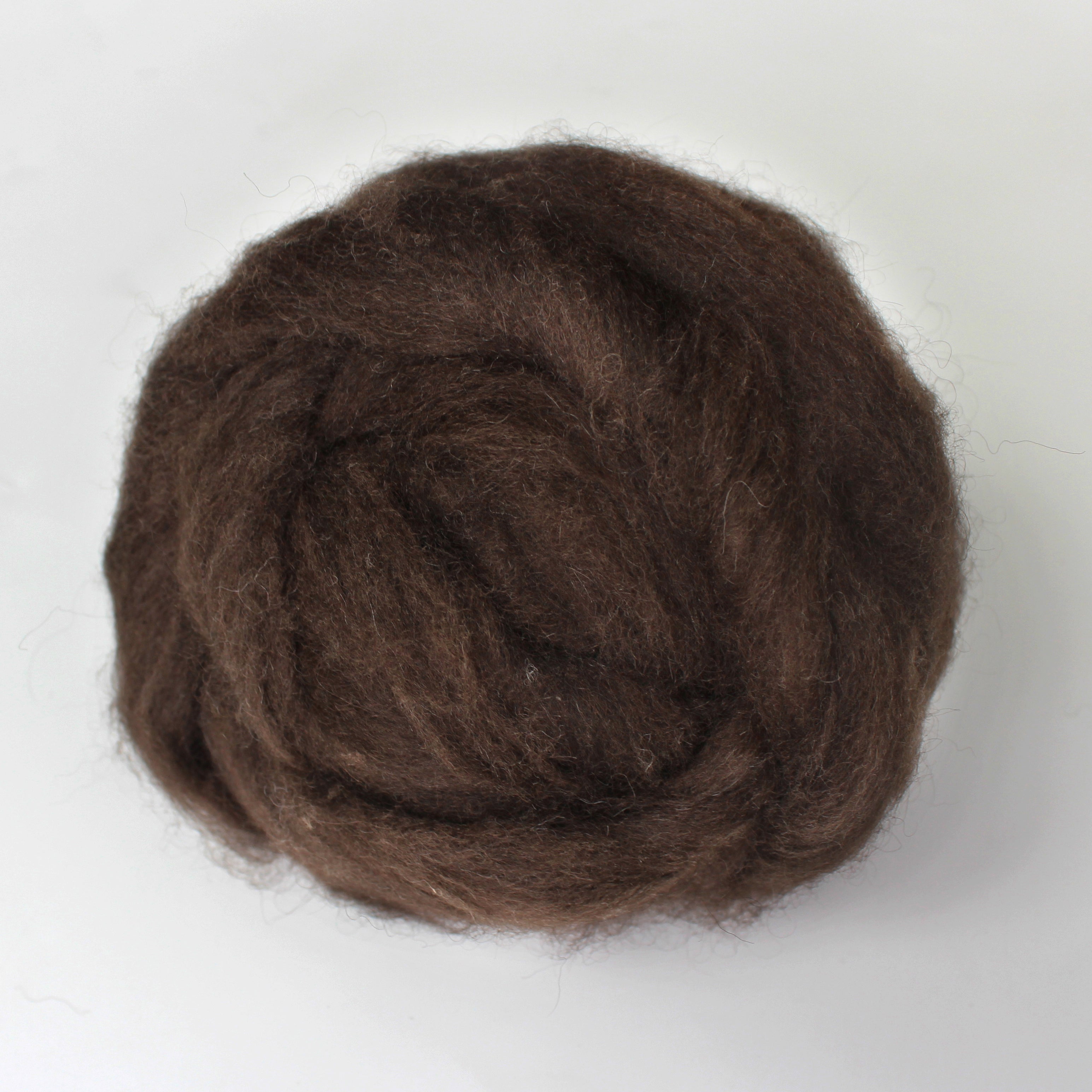 #115 PURE YAK DOWN DARK BROWN ROVING