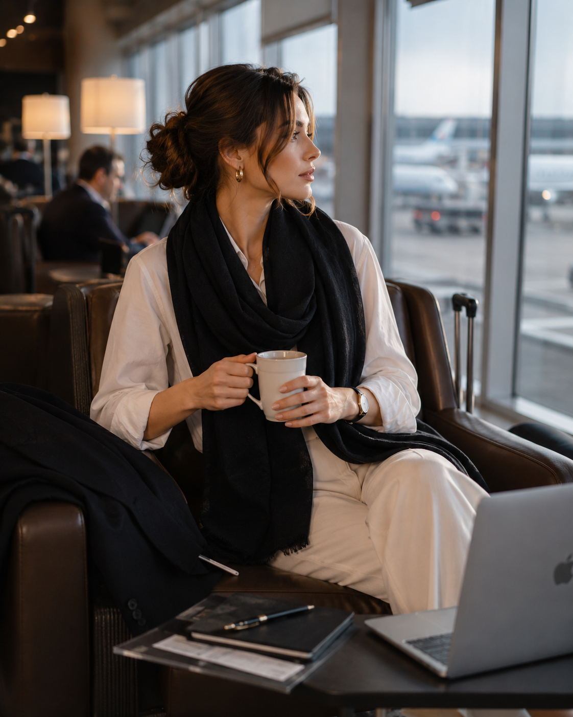 SCARFIGO AirLight Wool Scarf| Lightweight | All-Season | Sierra Night
