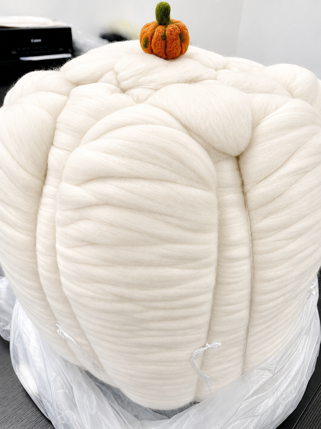 Needle felting wool natural white EF111