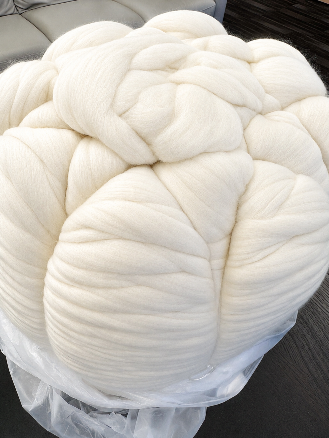 Merino wool fibers natural white EF111