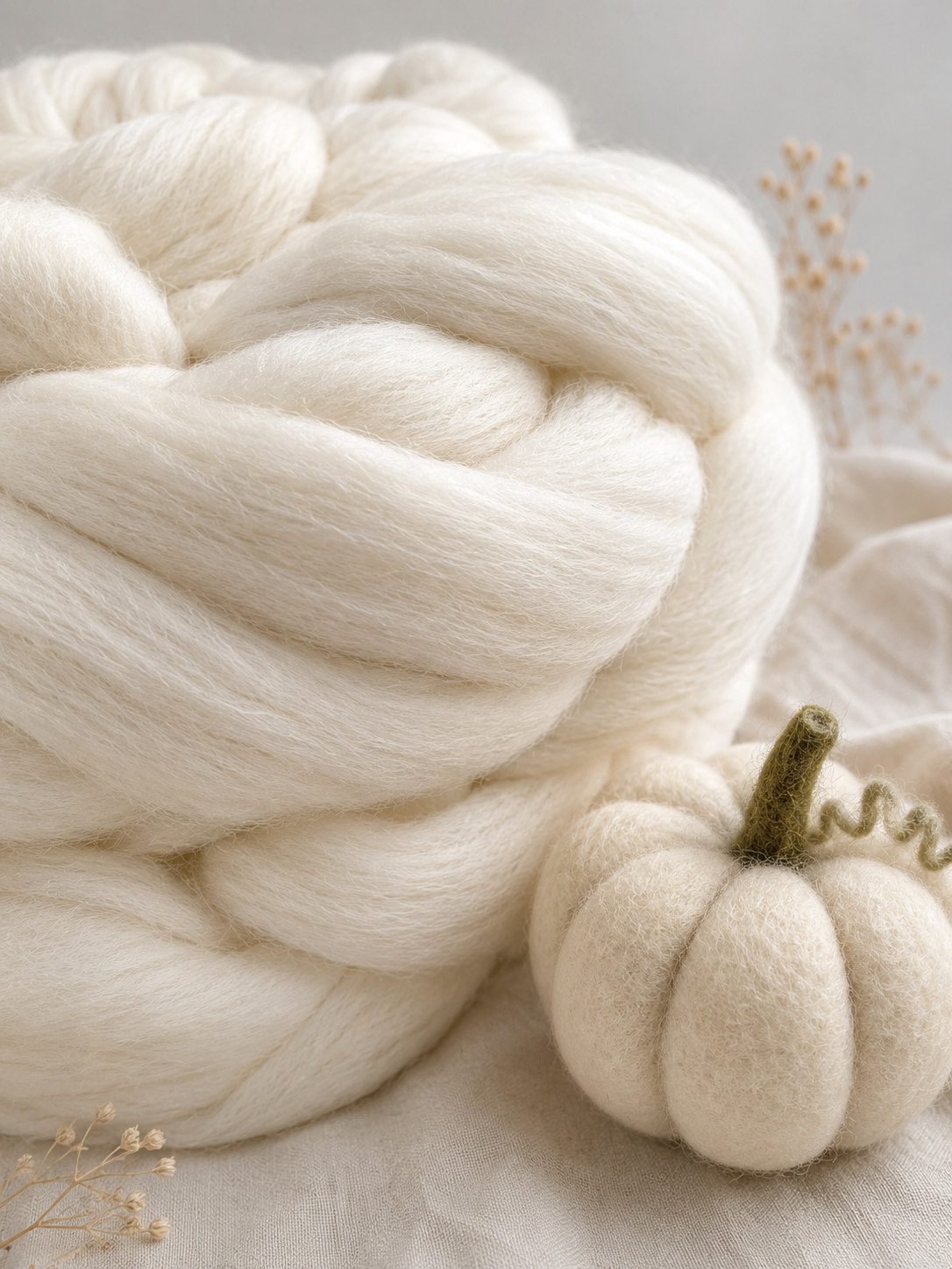 Spinning fiber Natural white EF12