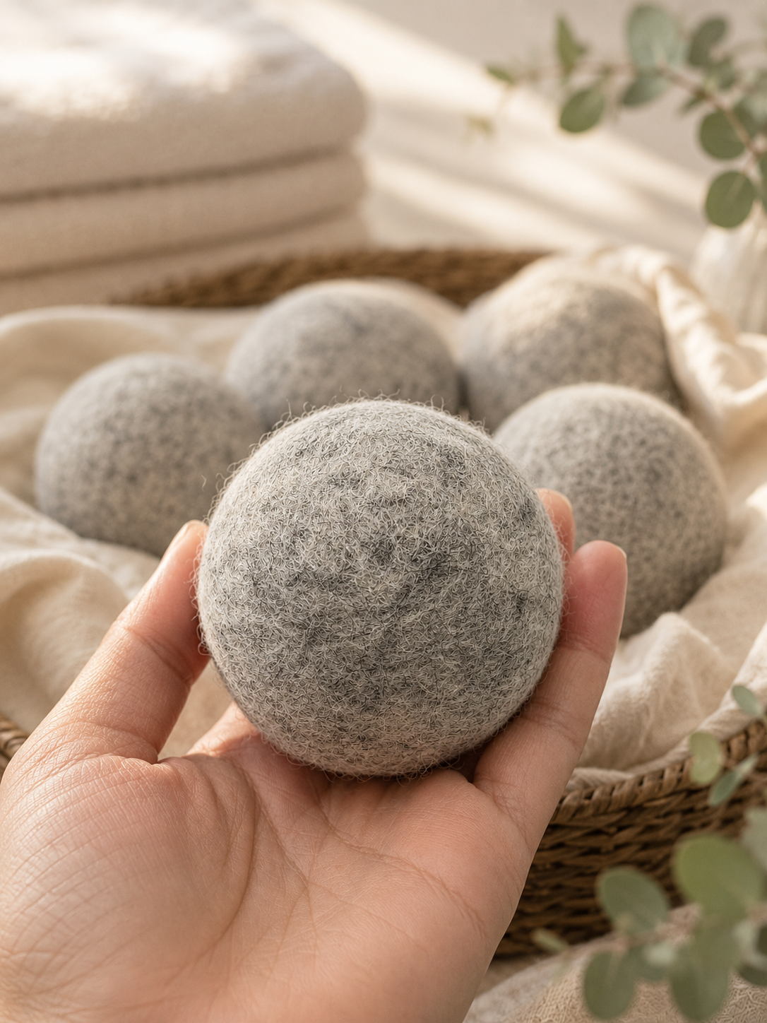 Merino wool dry balls EFDB002 Grey