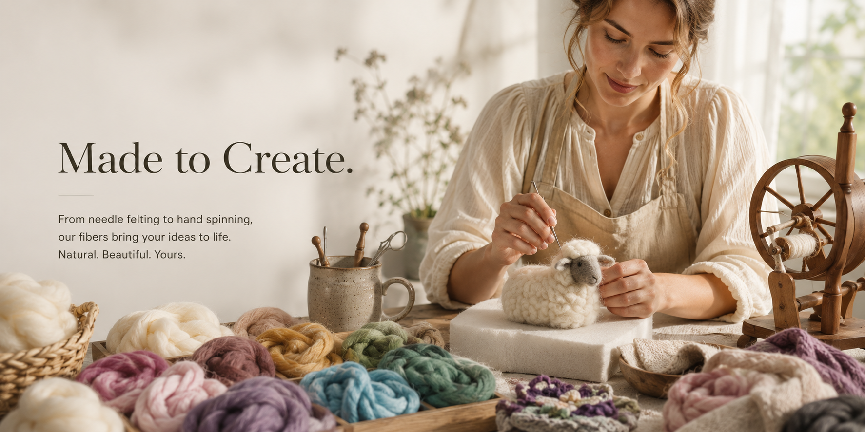 Felting Wool color Wool handcraft