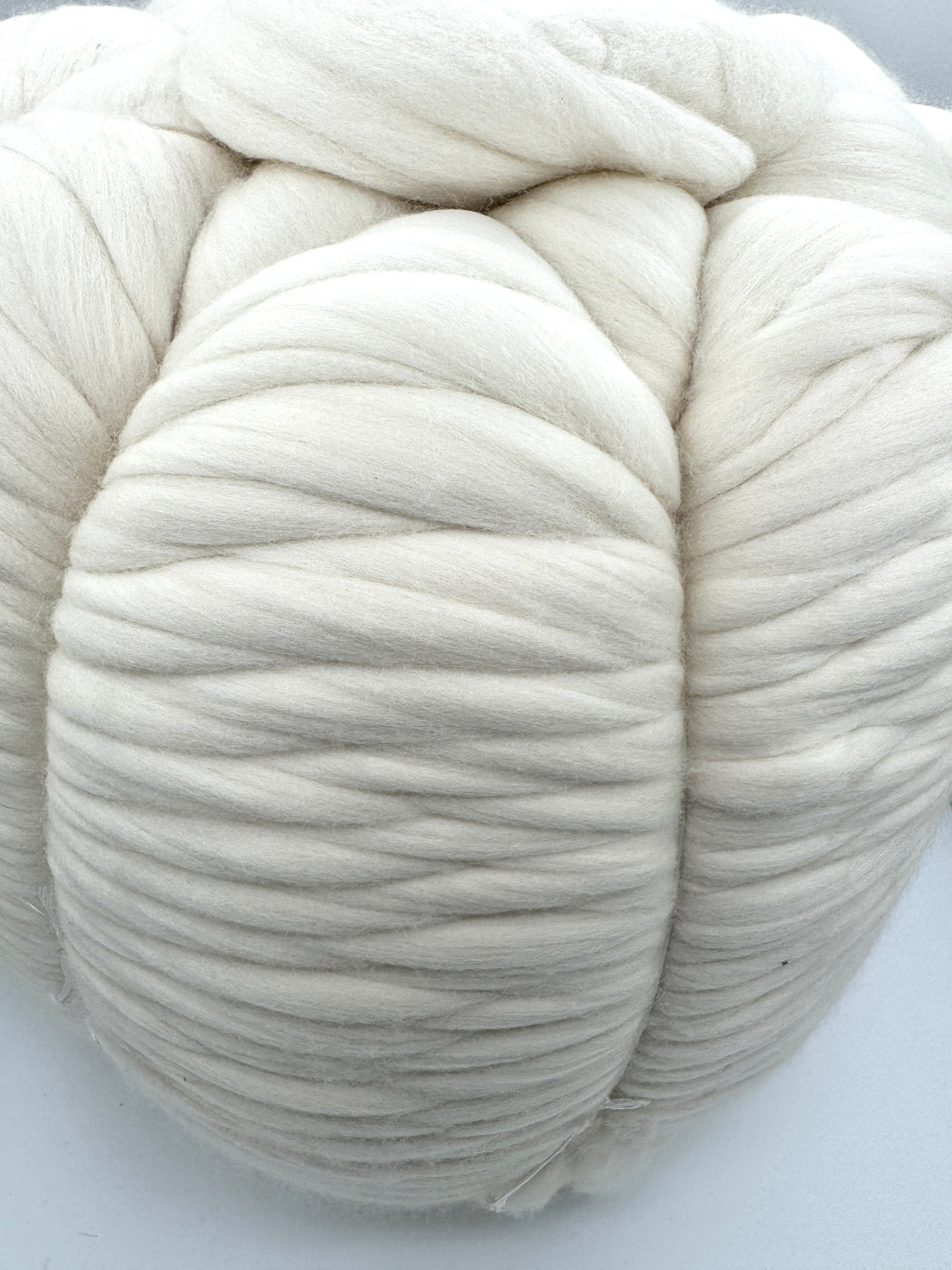 SUPERFINE White Merino Wool Roving – Undyed – Wholesale / Bulk Fiber Supply