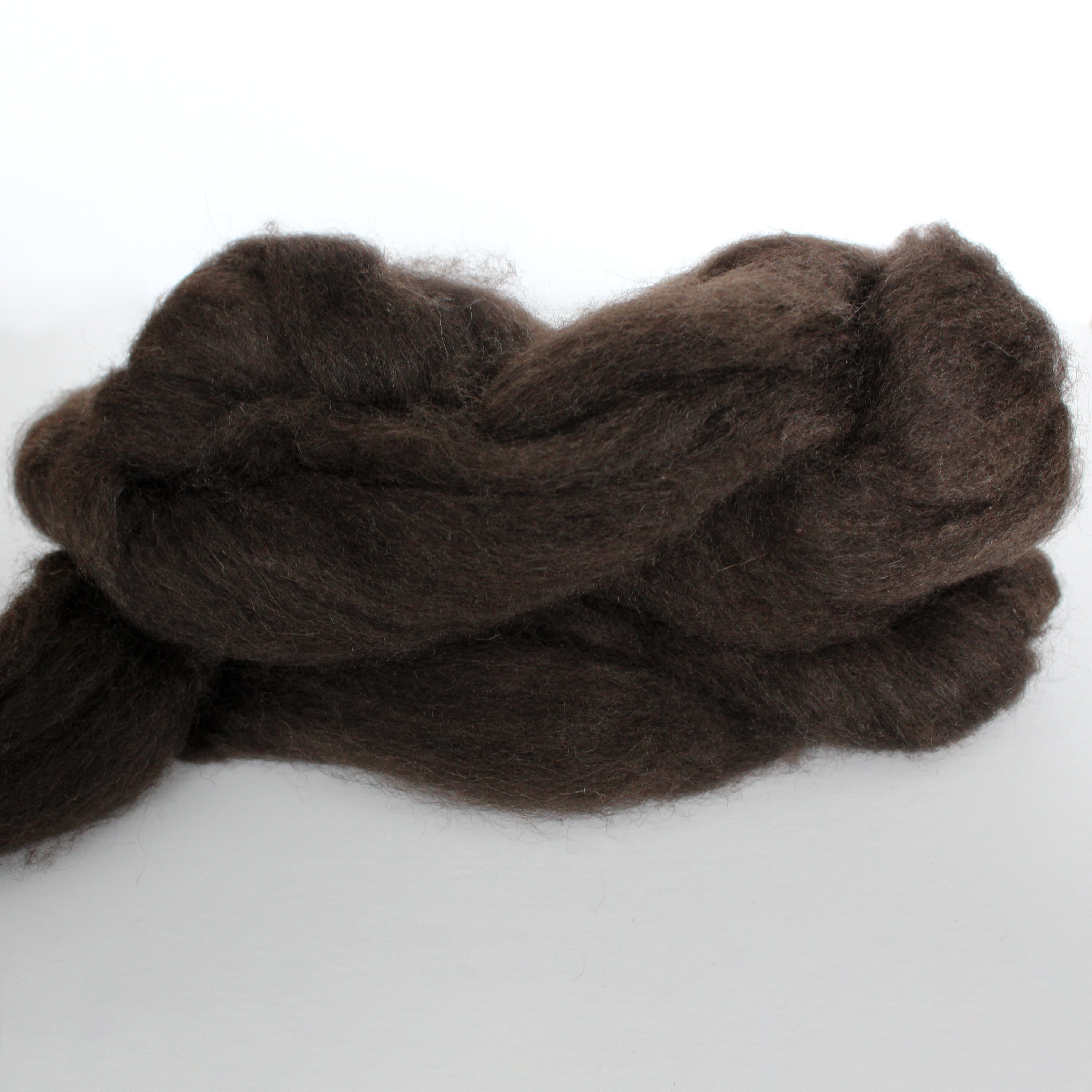 #115 PURE YAK DOWN DARK BROWN ROVING