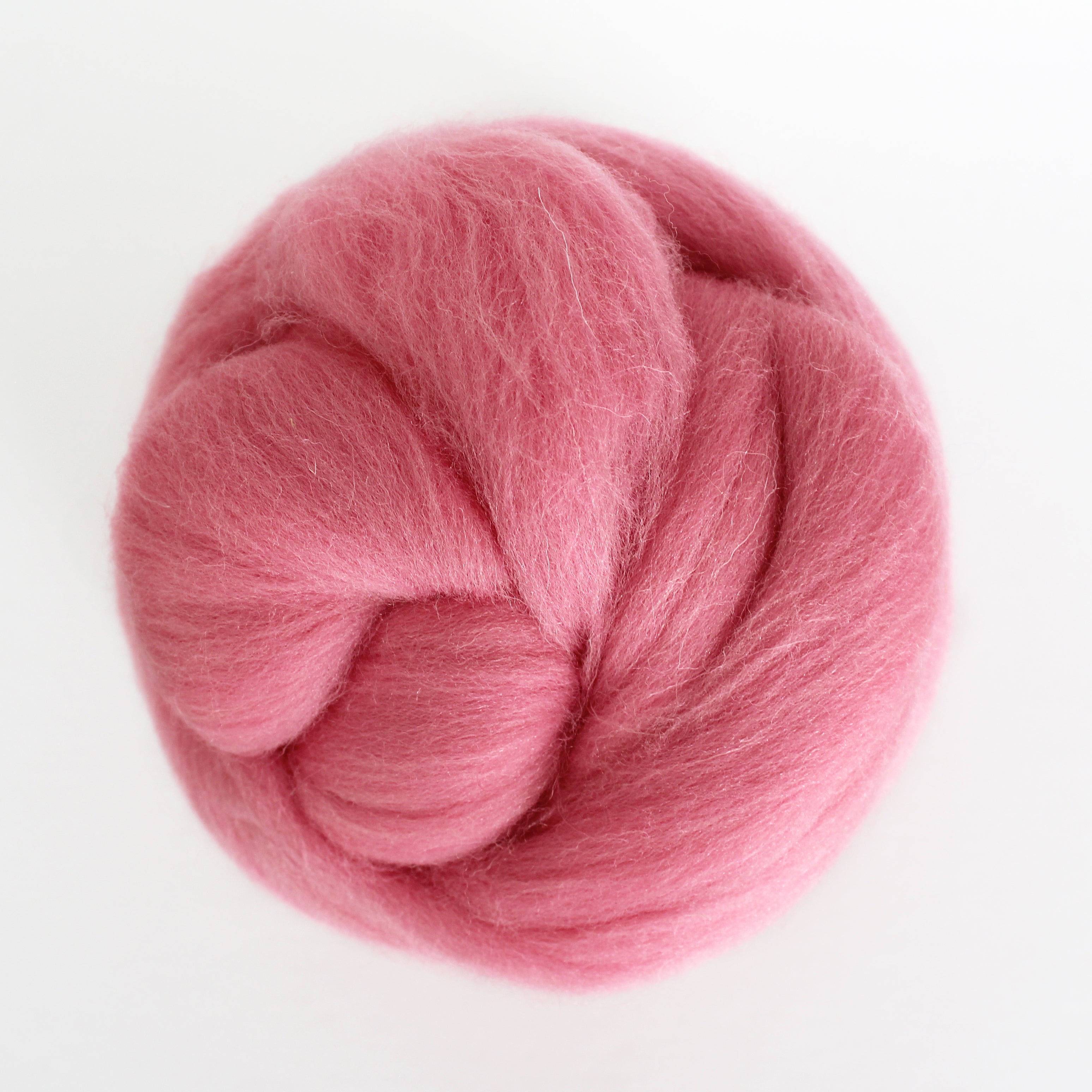 MERINO WOOL ROVING STRAWBERRY