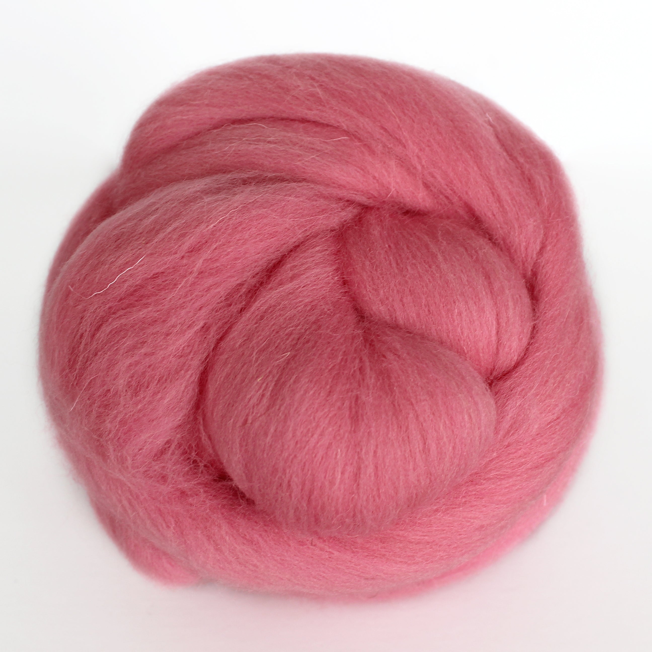 MERINO WOOL ROVING STRAWBERRY
