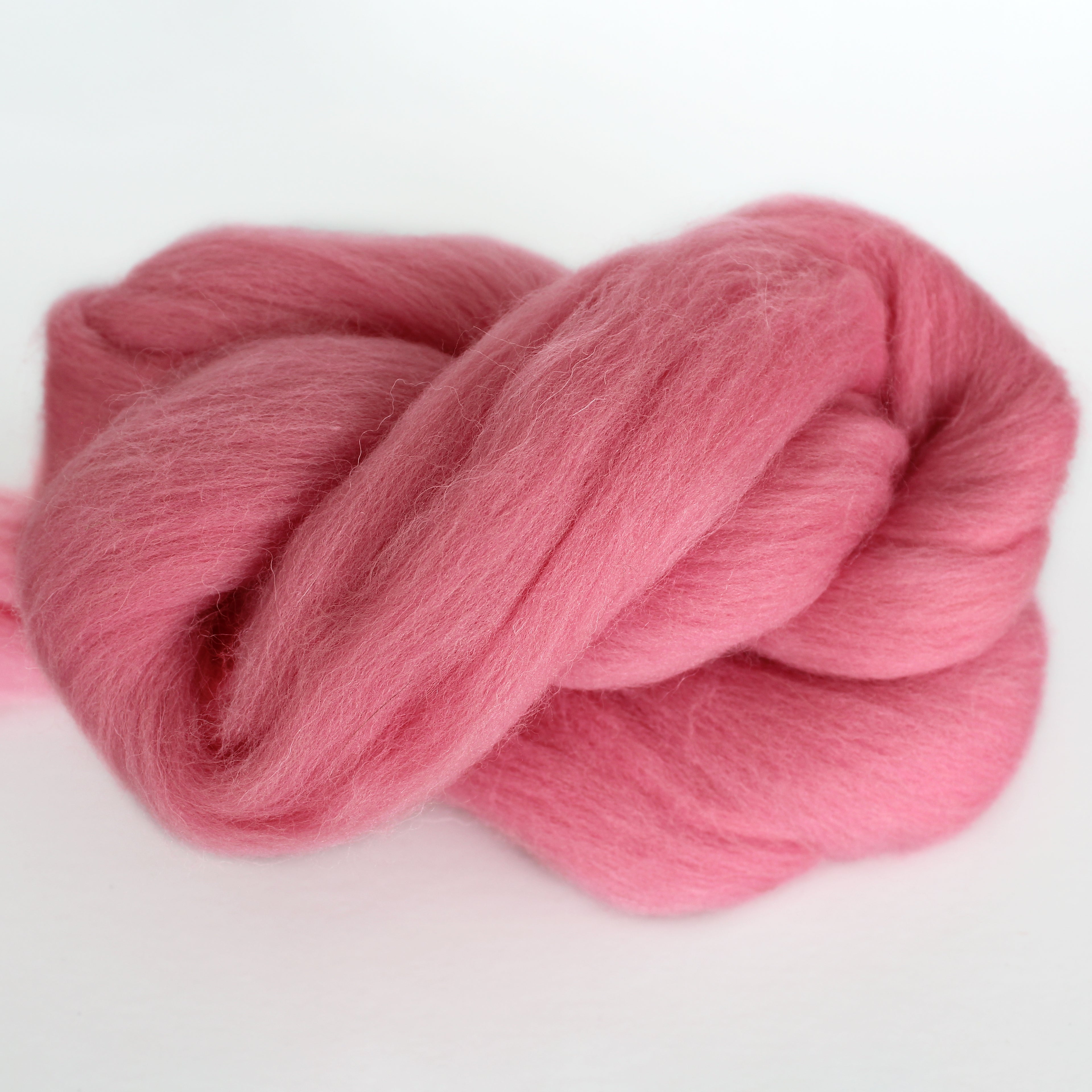 MERINO WOOL ROVING STRAWBERRY