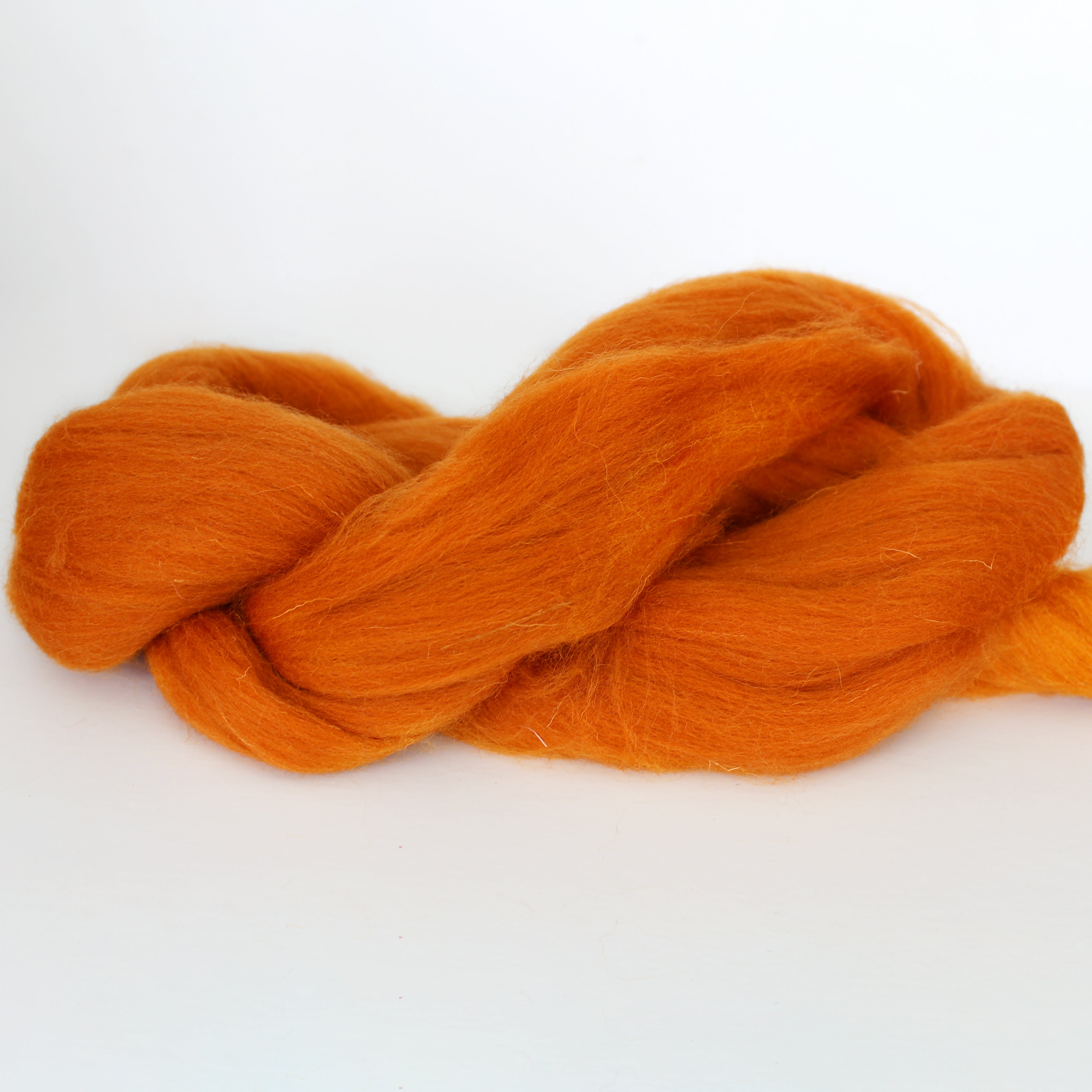 MERINO WOOL ROVING CARROT