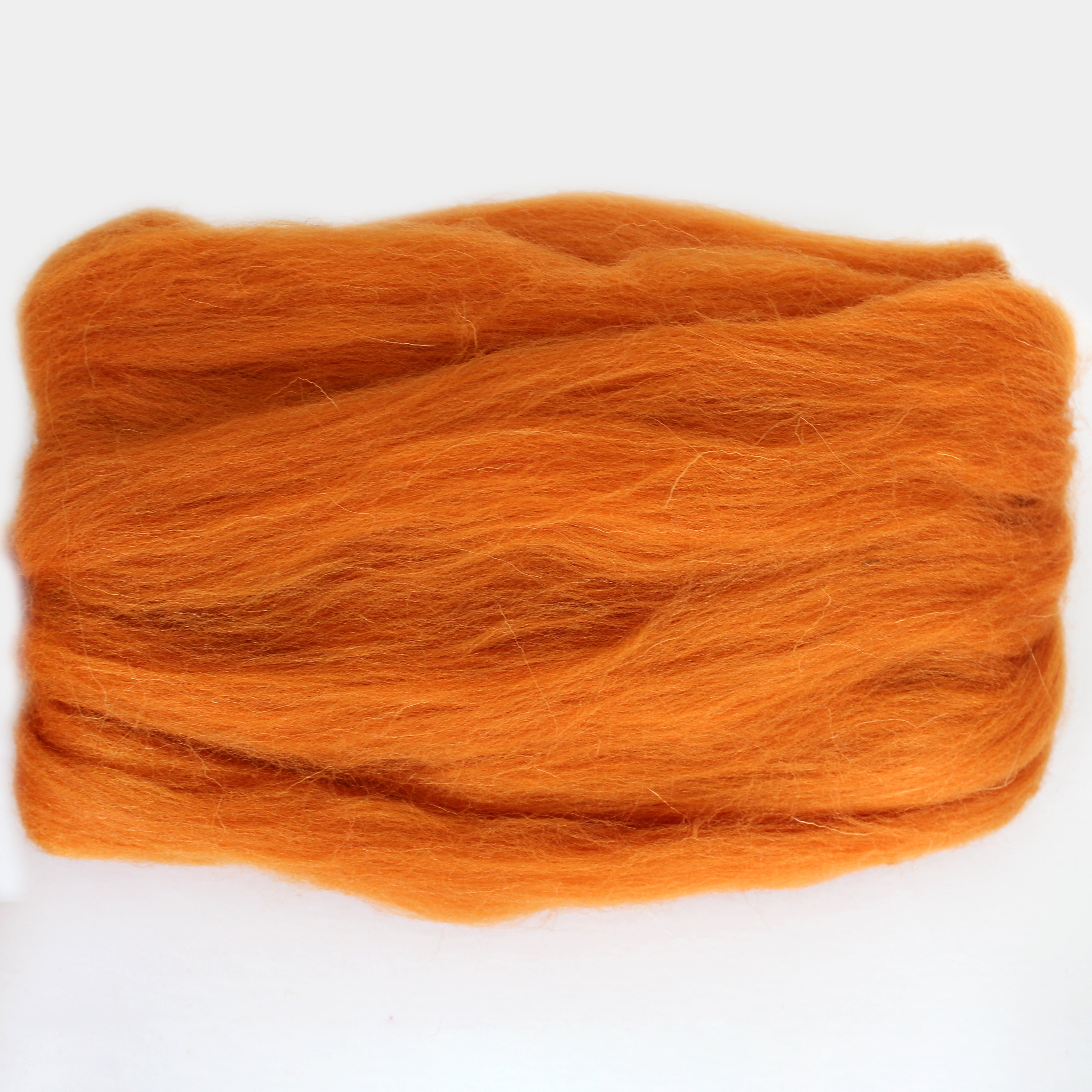 MERINO WOOL ROVING CARROT
