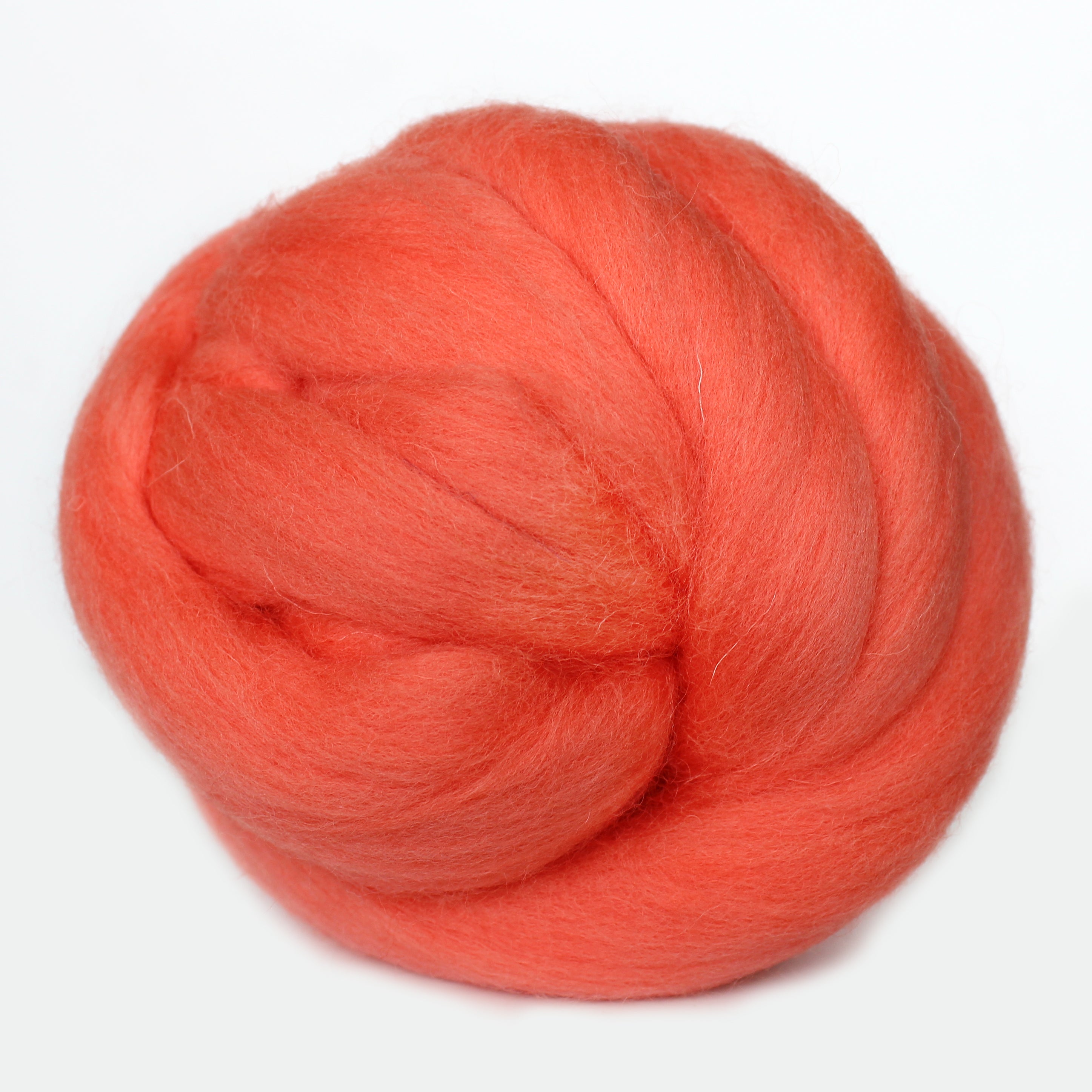 MERINO WOOL ROVING CORAL