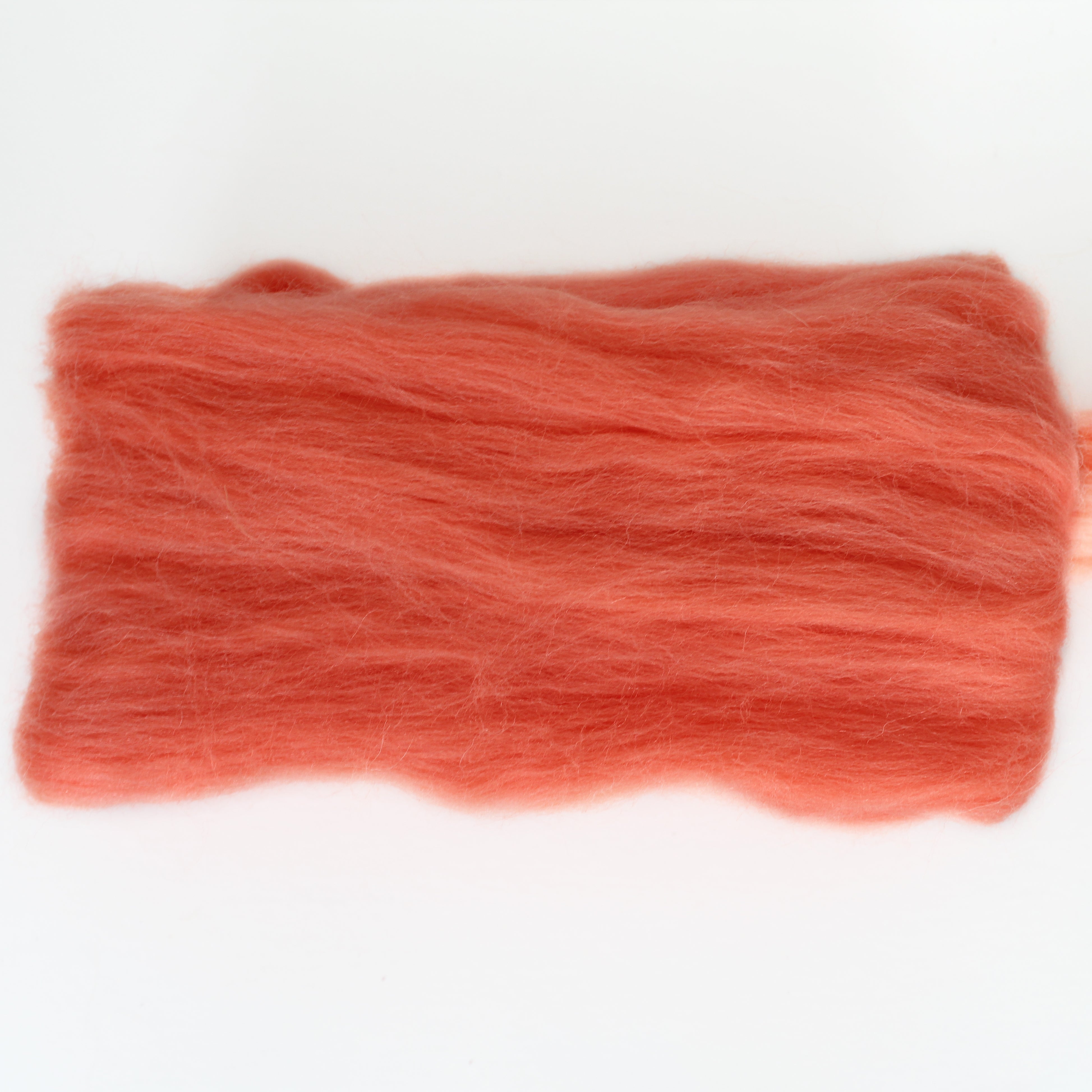 MERINO WOOL ROVING CORAL