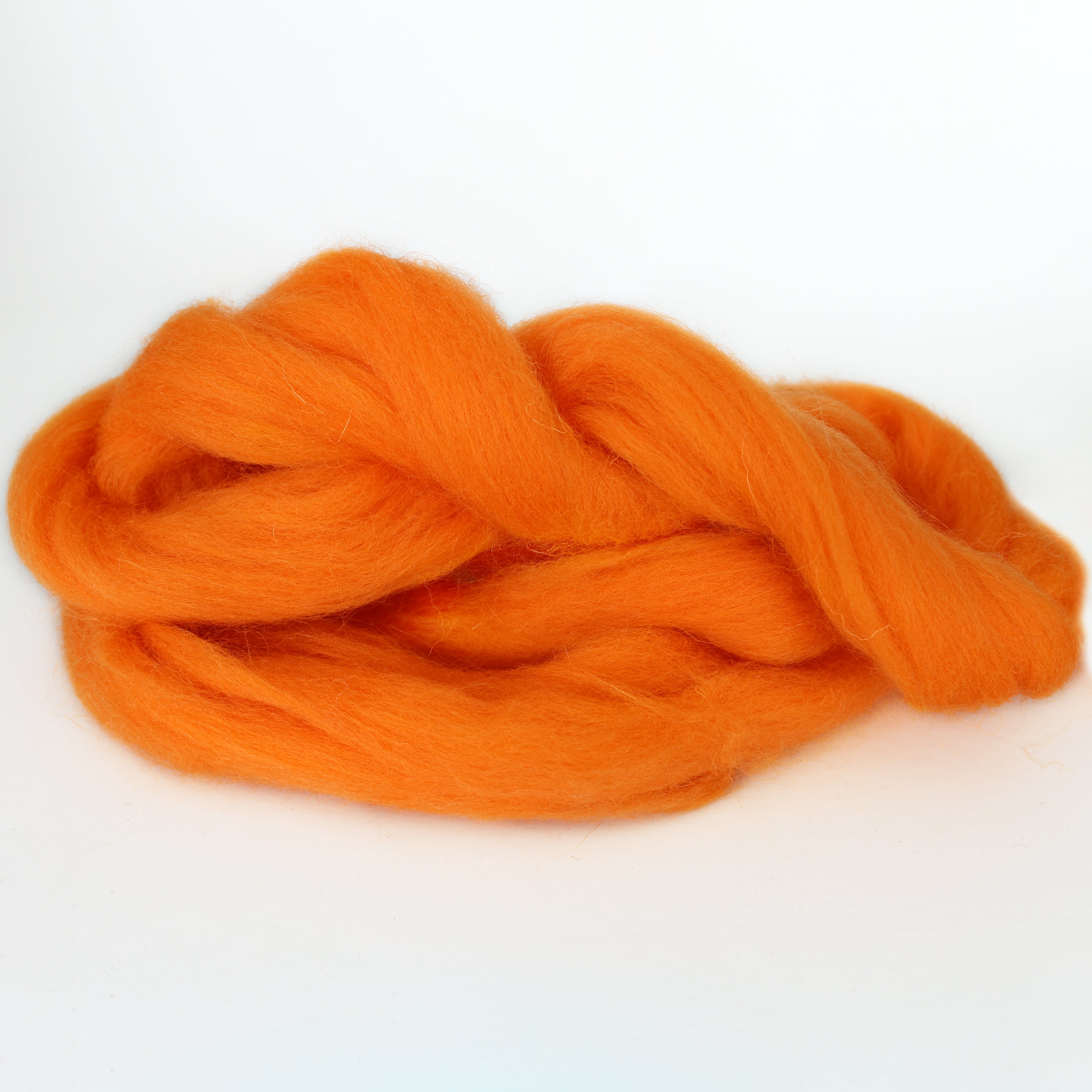 MERINO WOOL ROVING TANGELO