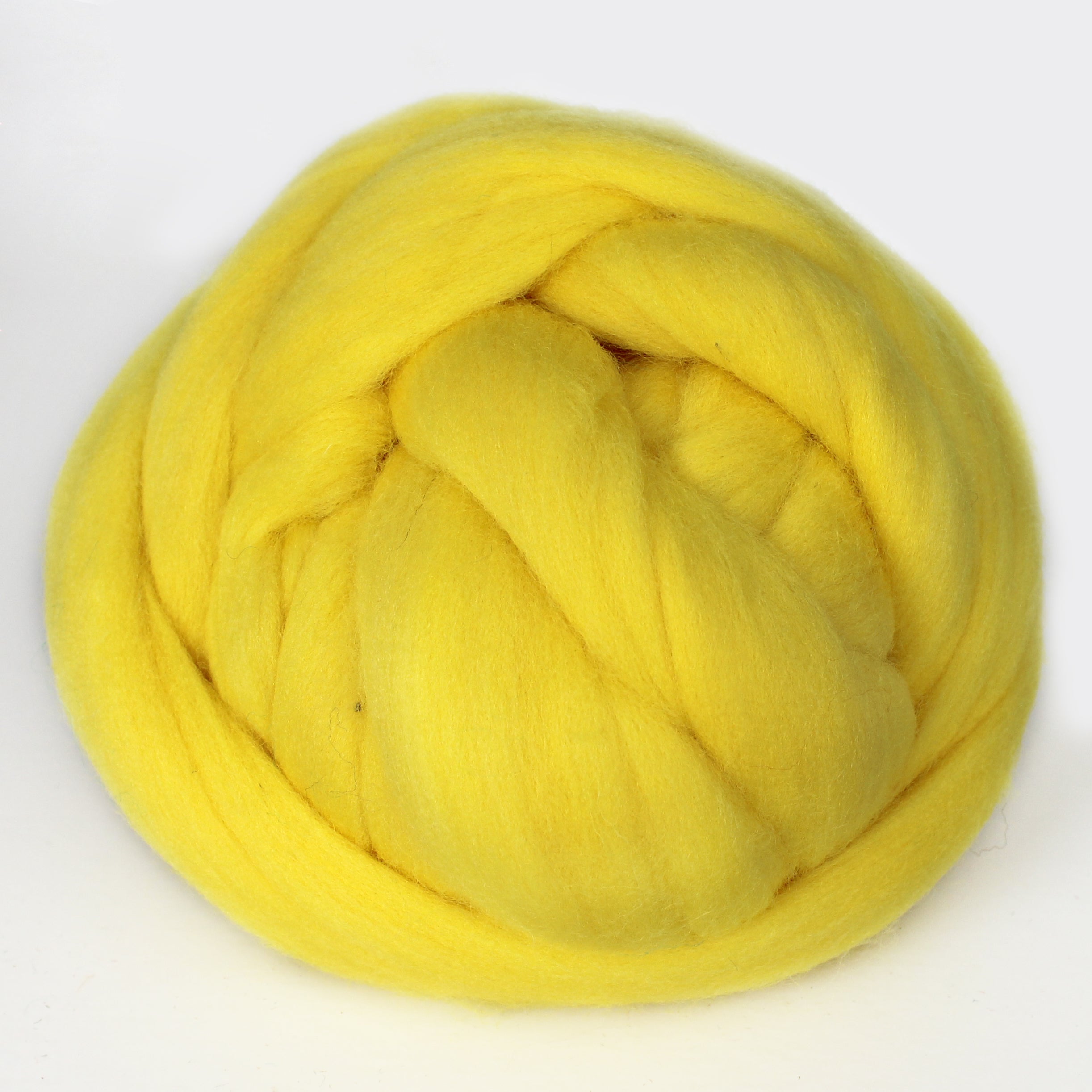 MERINO WOOL ROVING LEMON