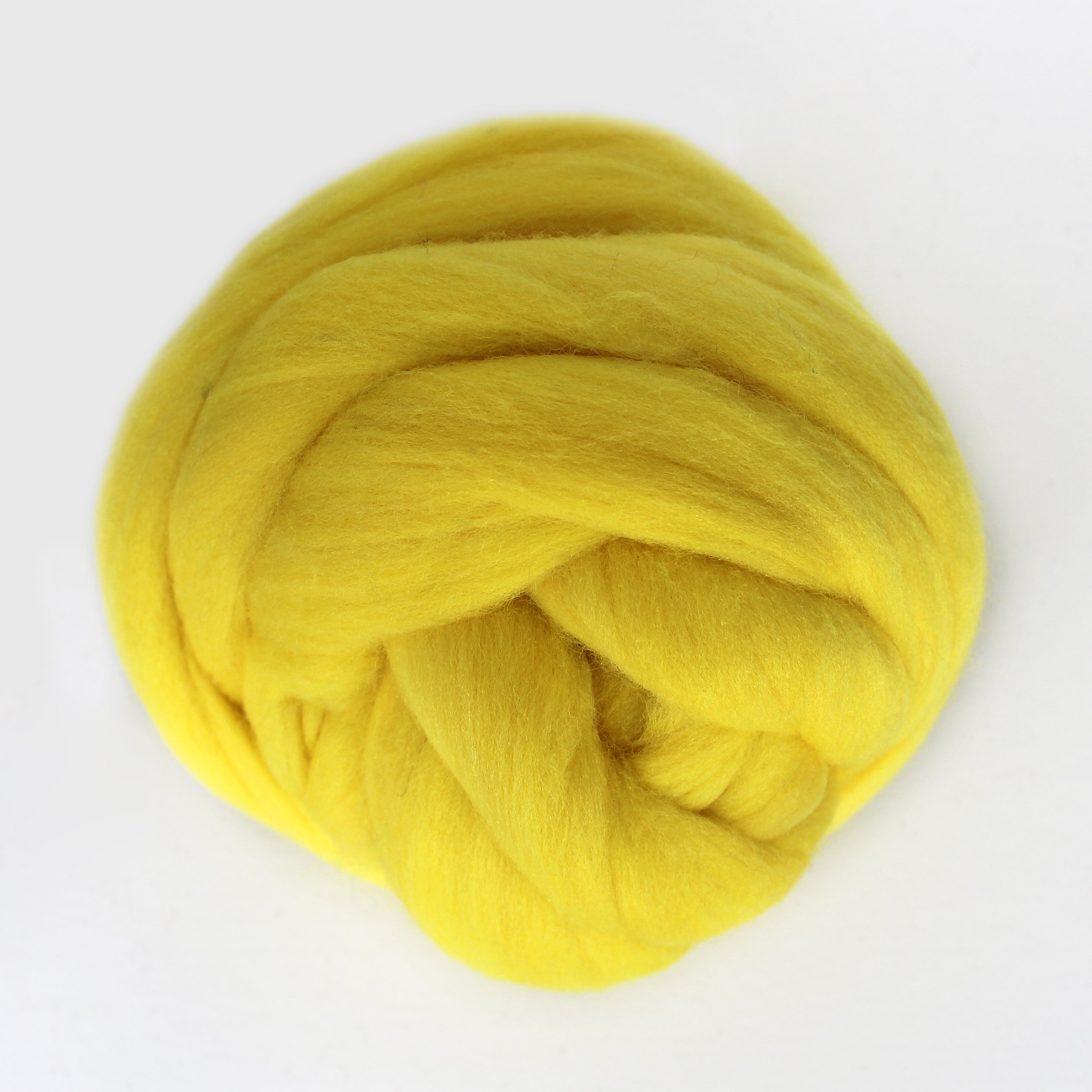MERINO WOOL ROVING LEMON