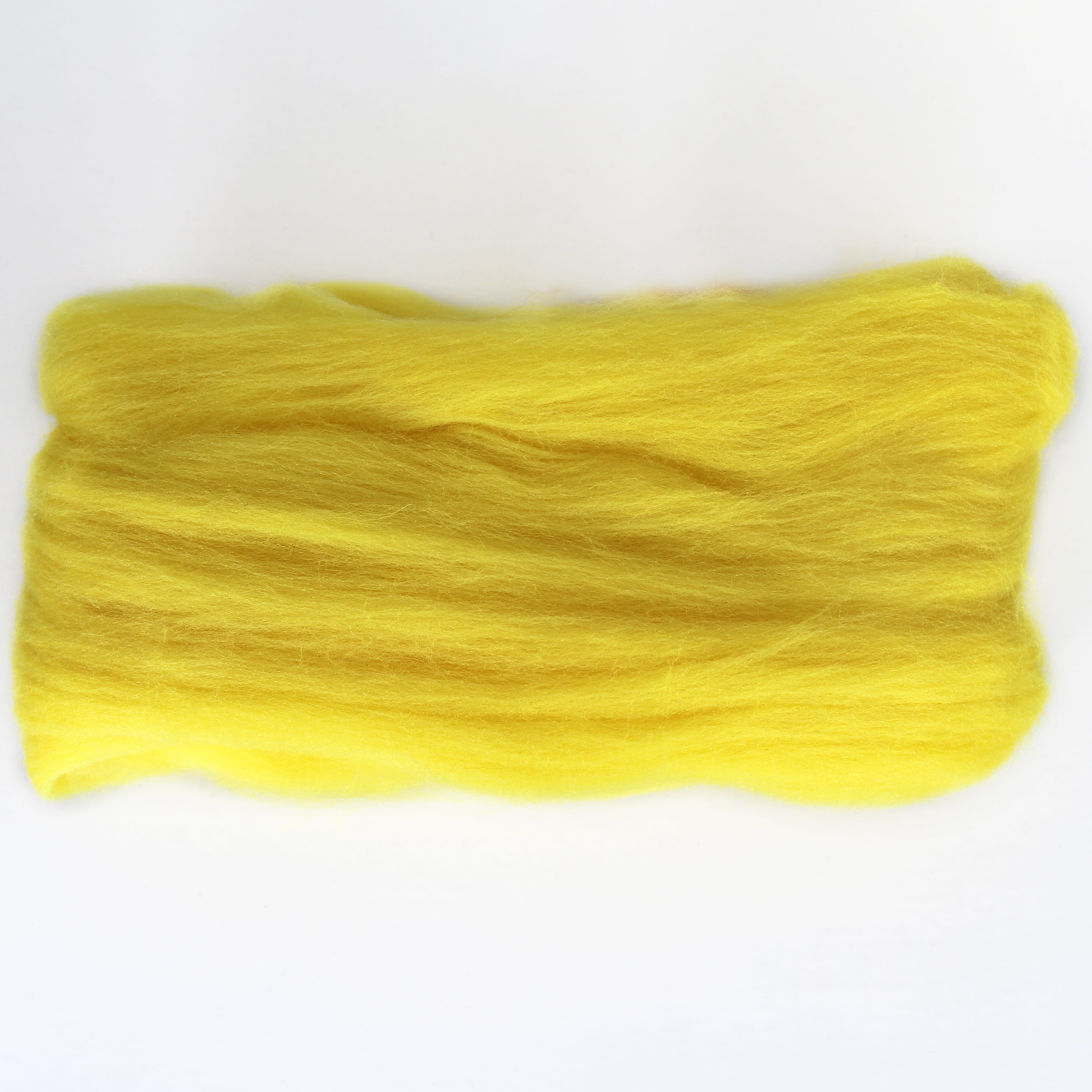 MERINO WOOL ROVING LEMON
