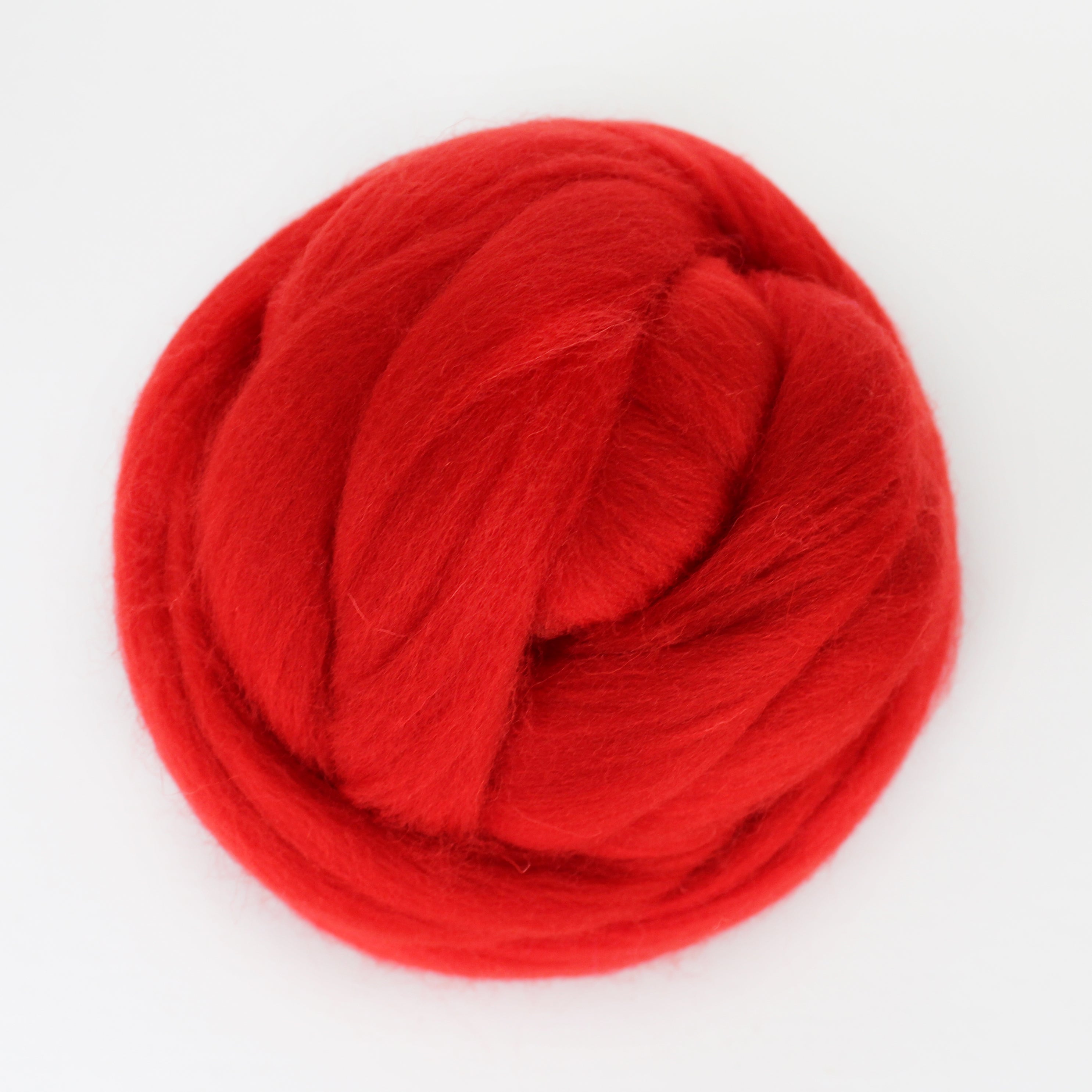 MERINO WOOL ROVING RED