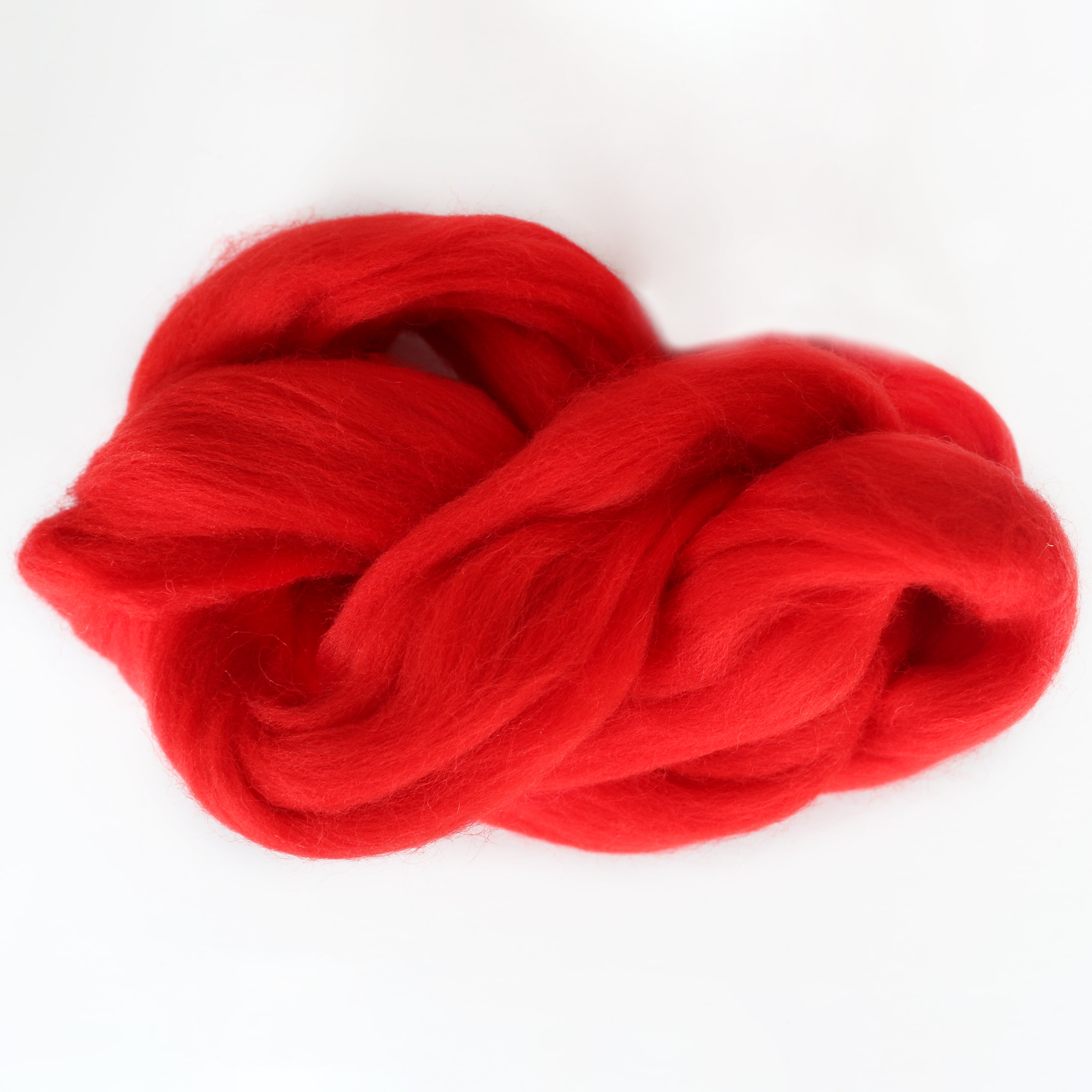 MERINO WOOL ROVING RED