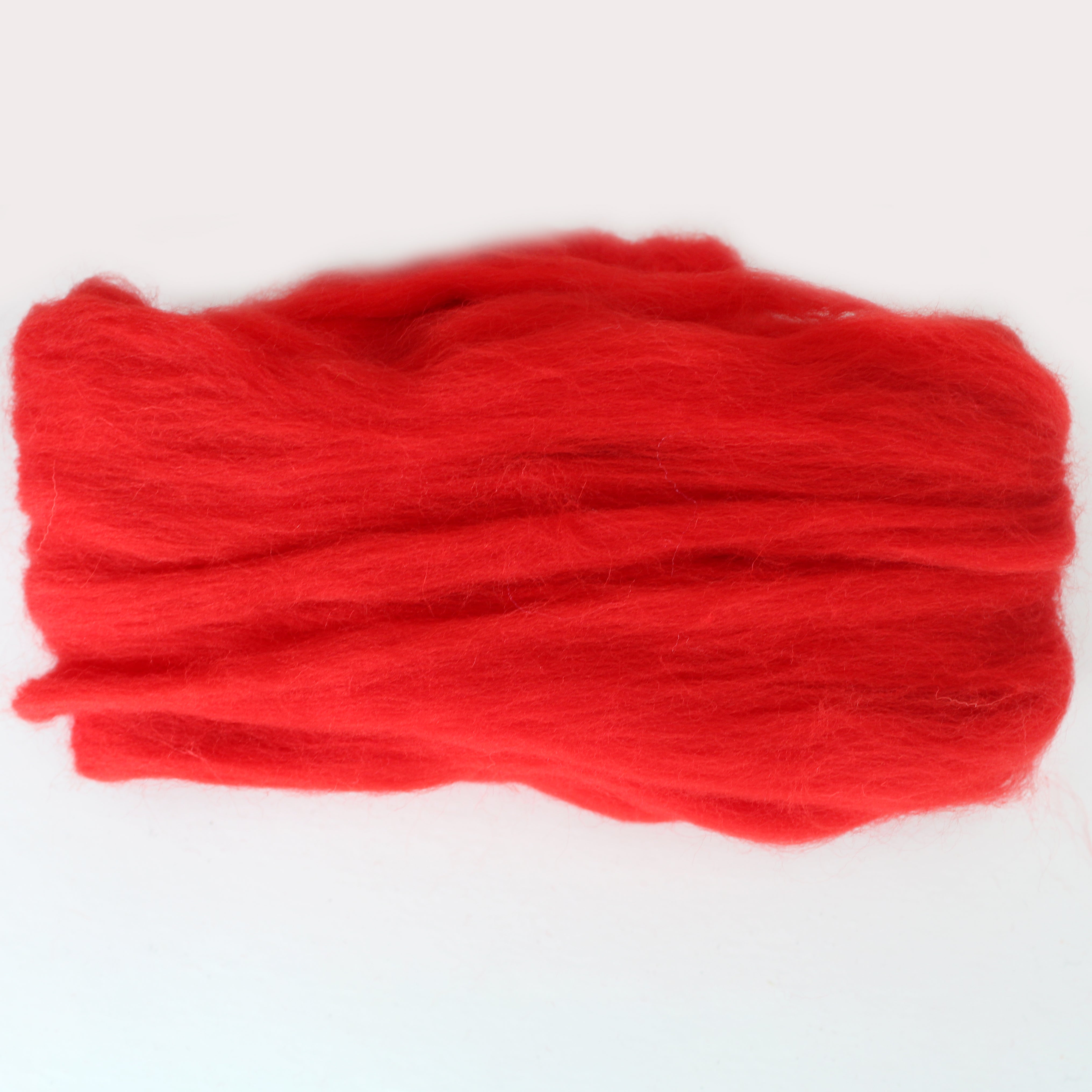MERINO WOOL ROVING RED