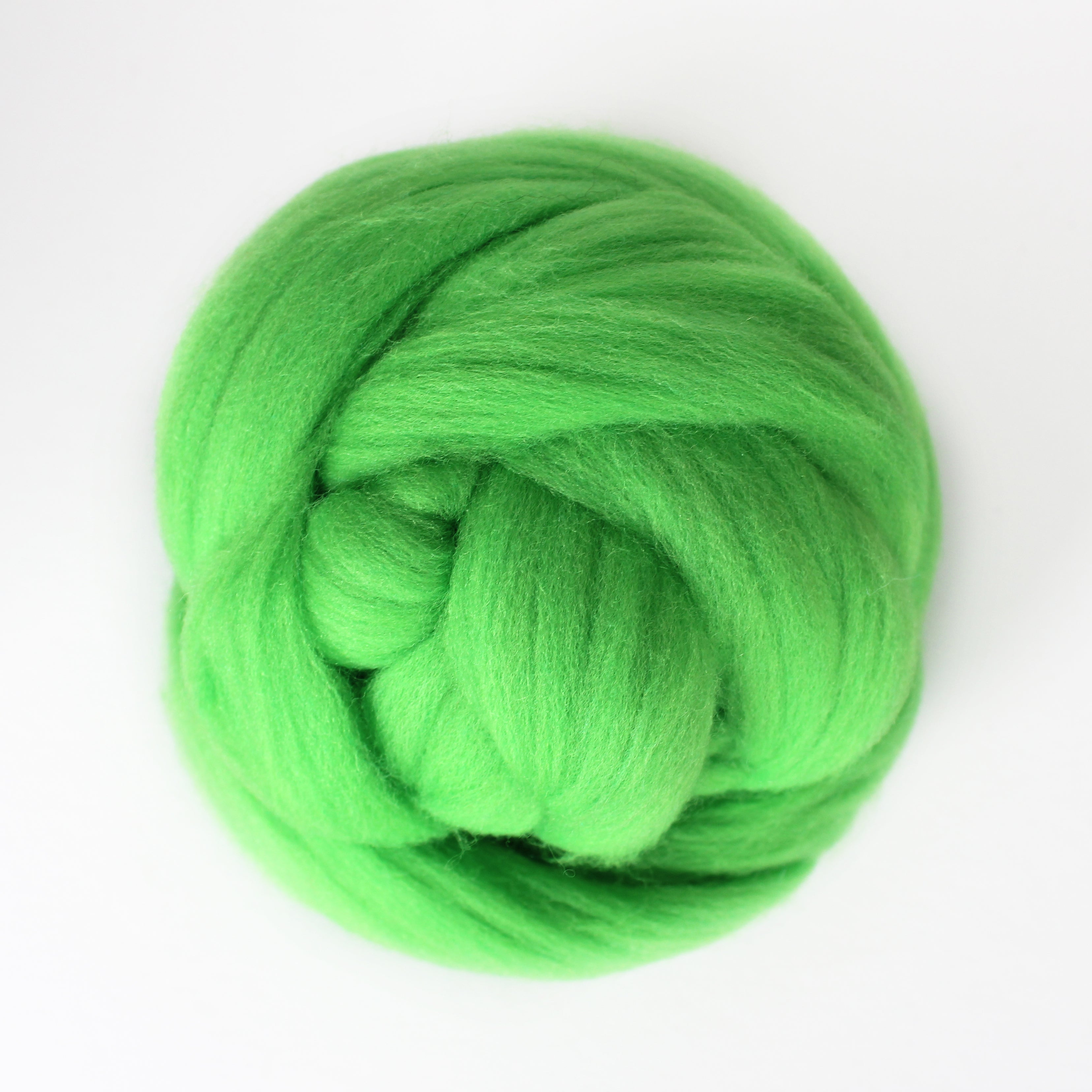 MERINO WOOL ROVING CORROSIVE GREEN