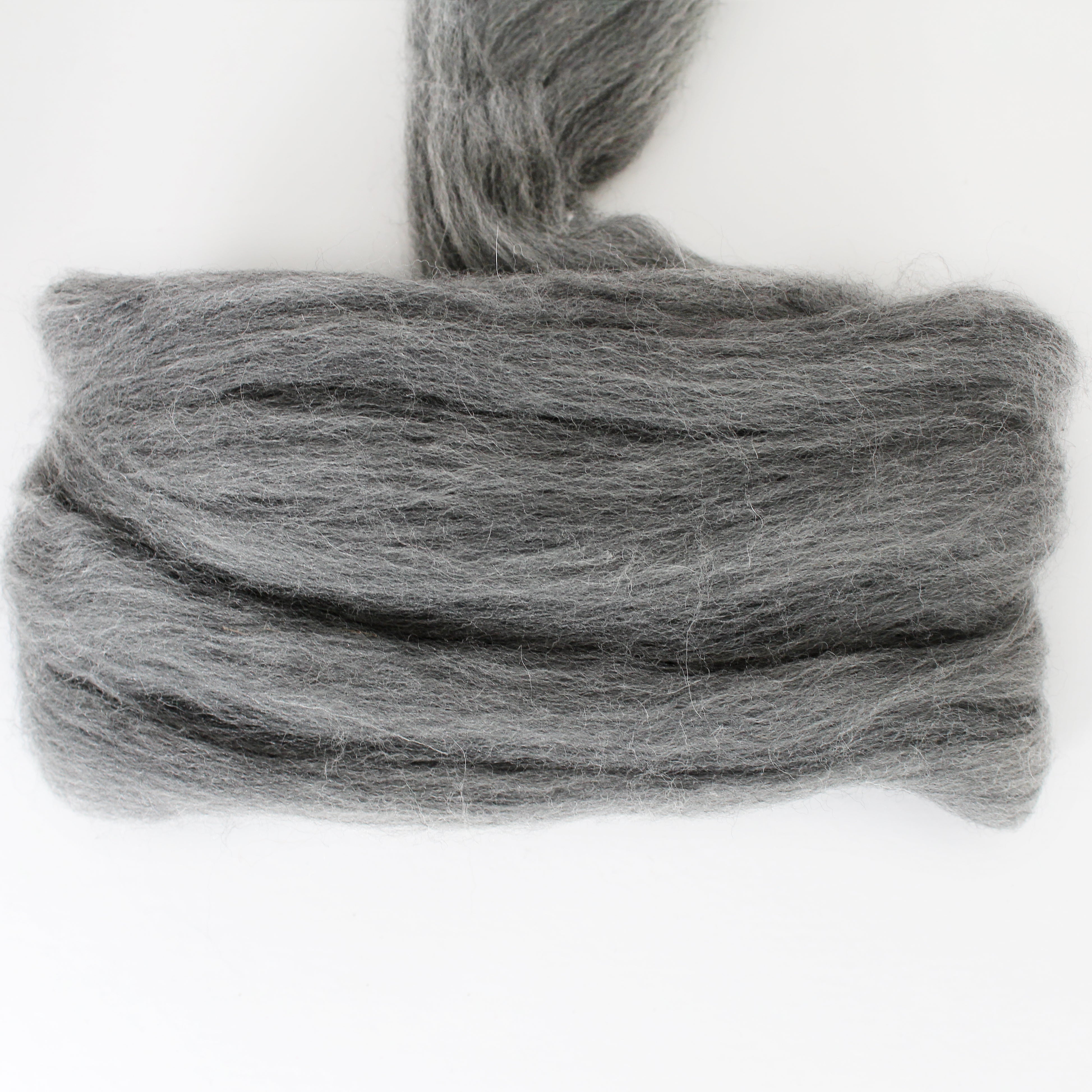 MERINO WOOL ROVING GREY