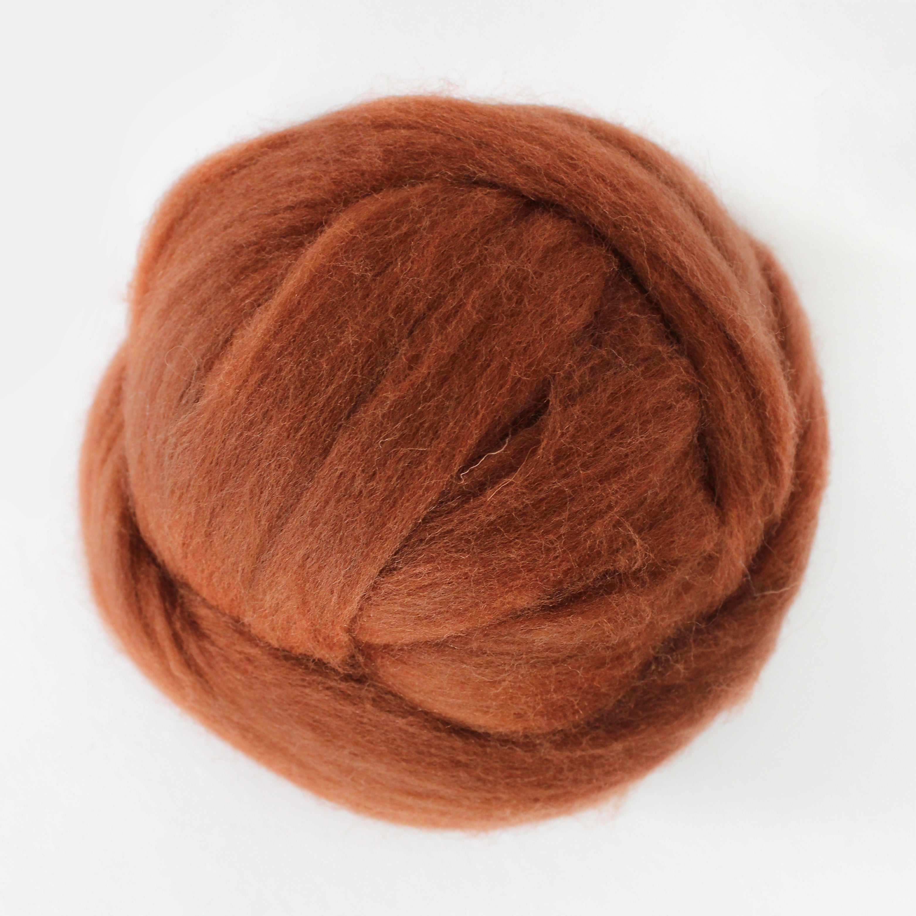 MERINO WOOL ROVING BURNT