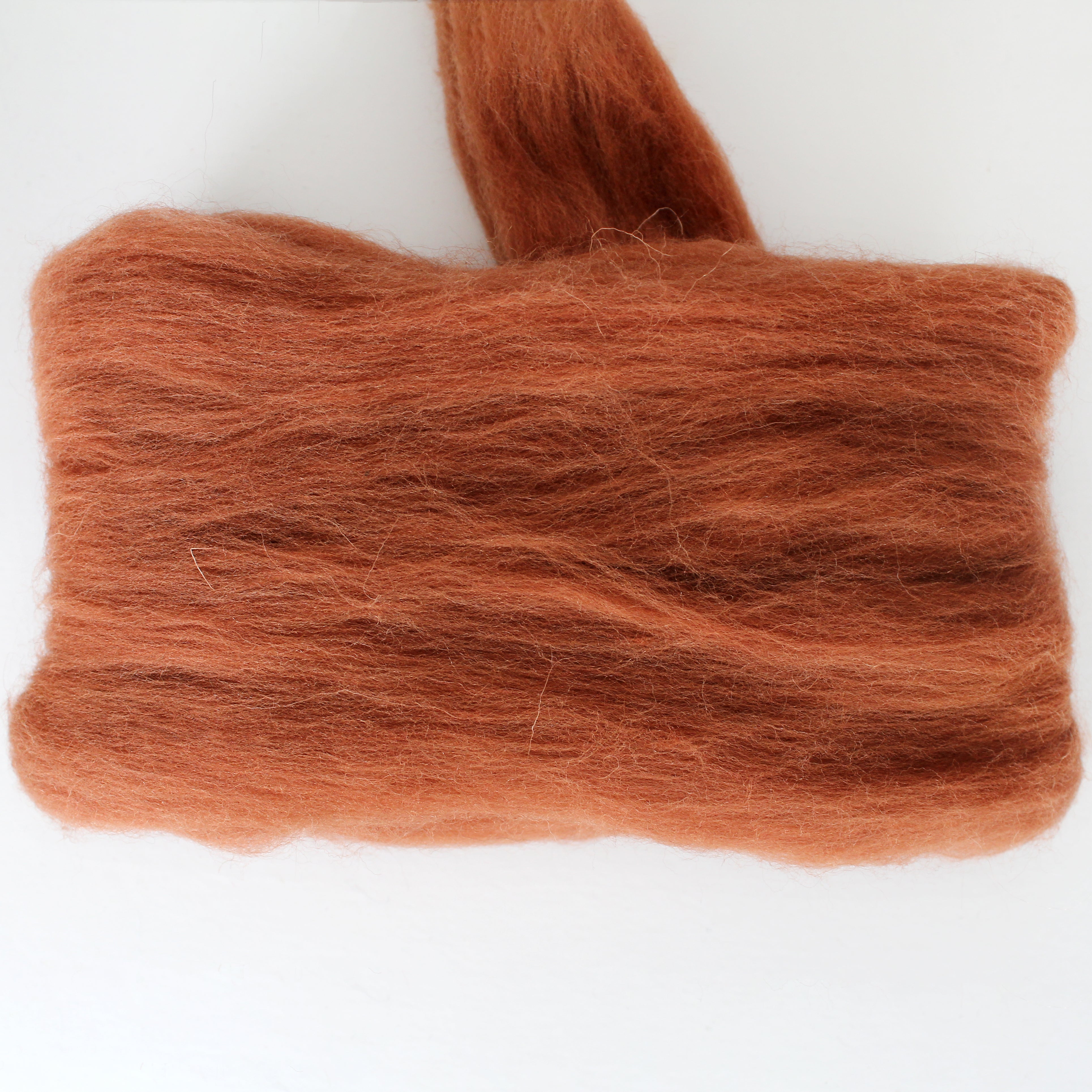 MERINO WOOL ROVING BURNT