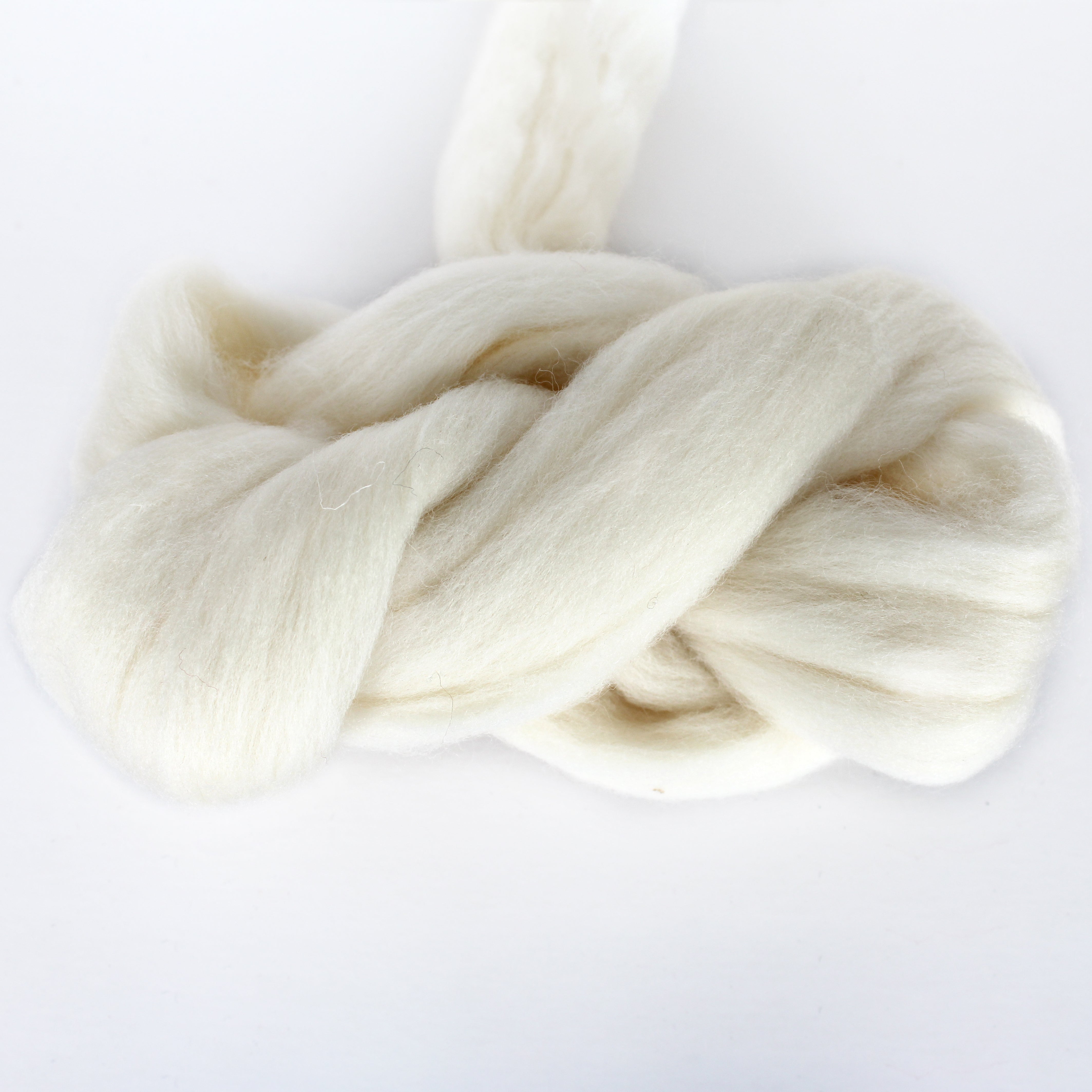MERINO WOOL ROVING IVORY