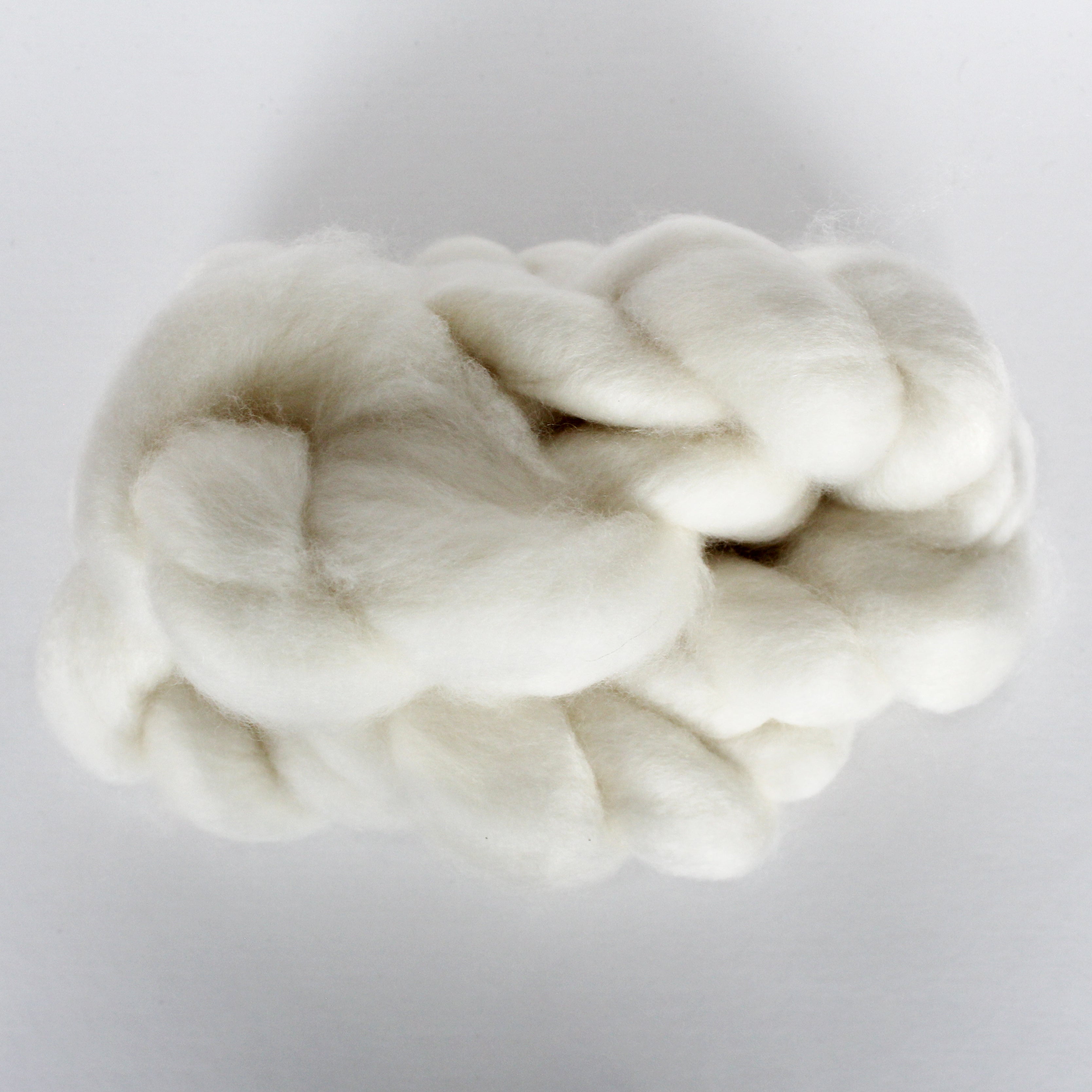 #114 PURE CASHMERE WHITE ROVING
