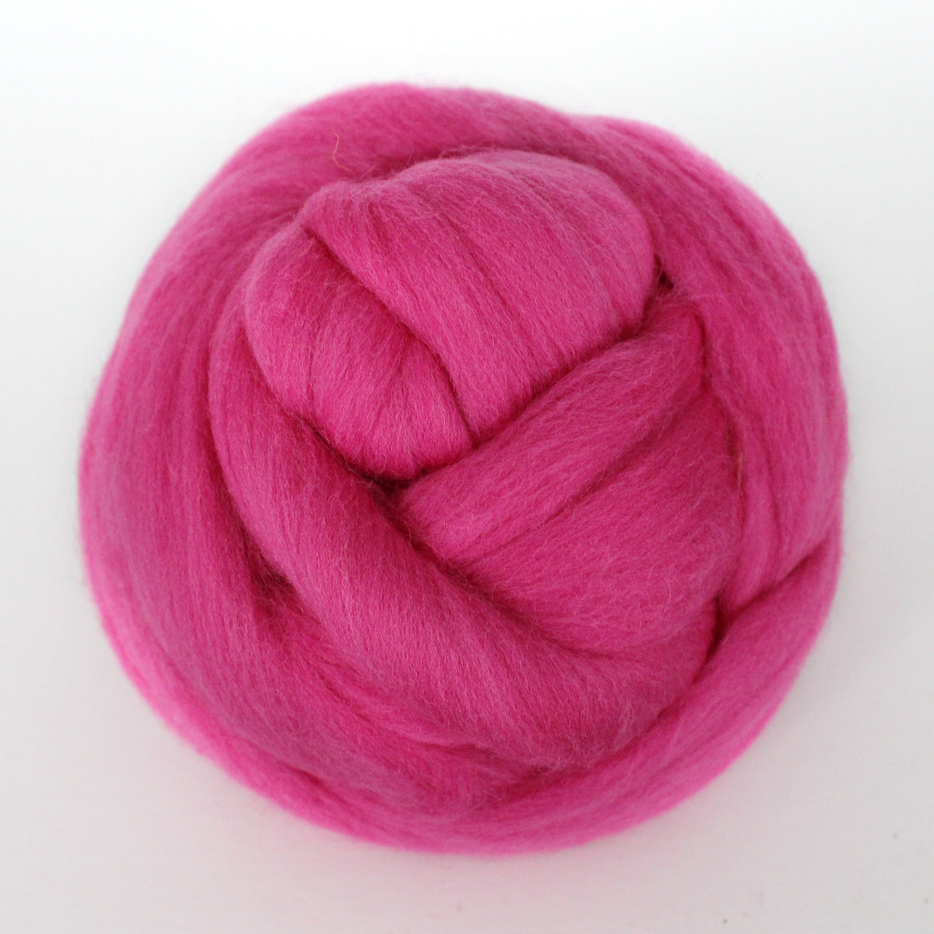 MERINO WOOL ROVING DARK PINK