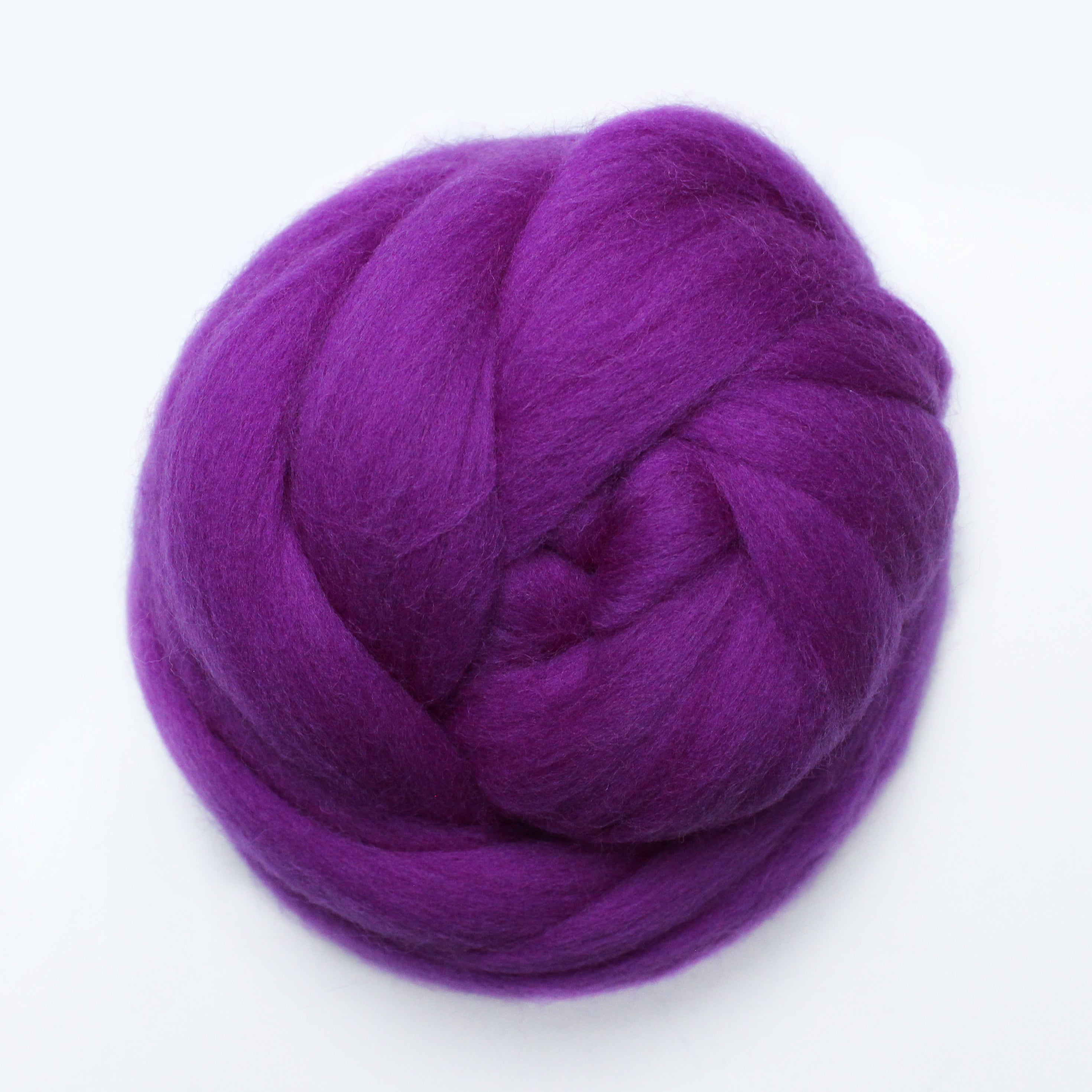 MERINO WOOL ROVING PURPLE