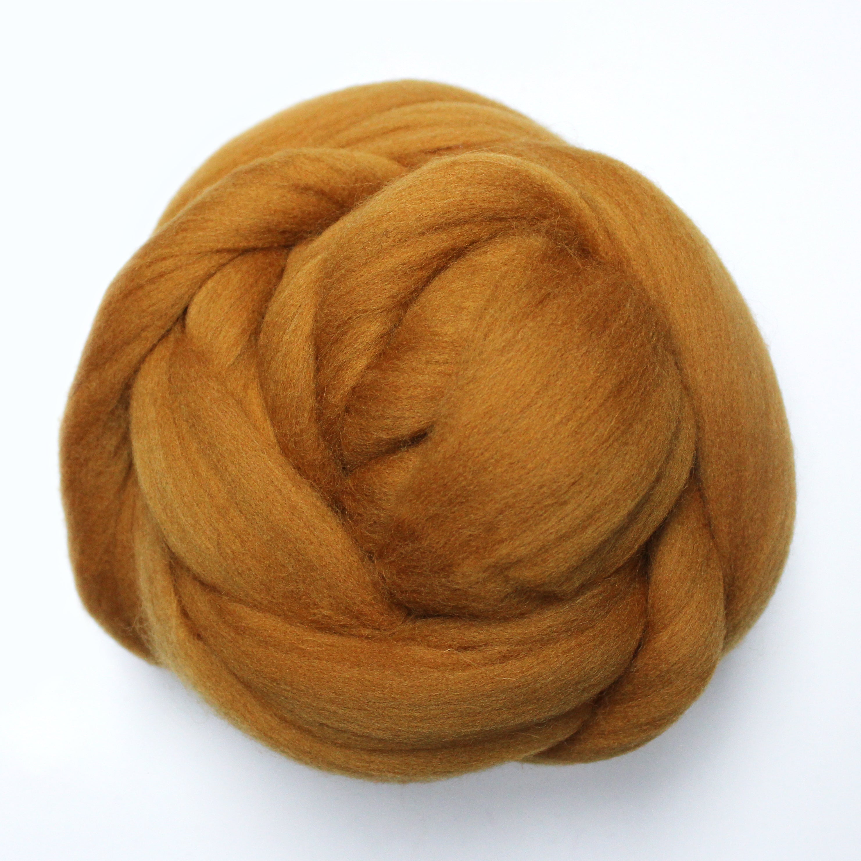 MERINO WOOL ROVING BROWNIE