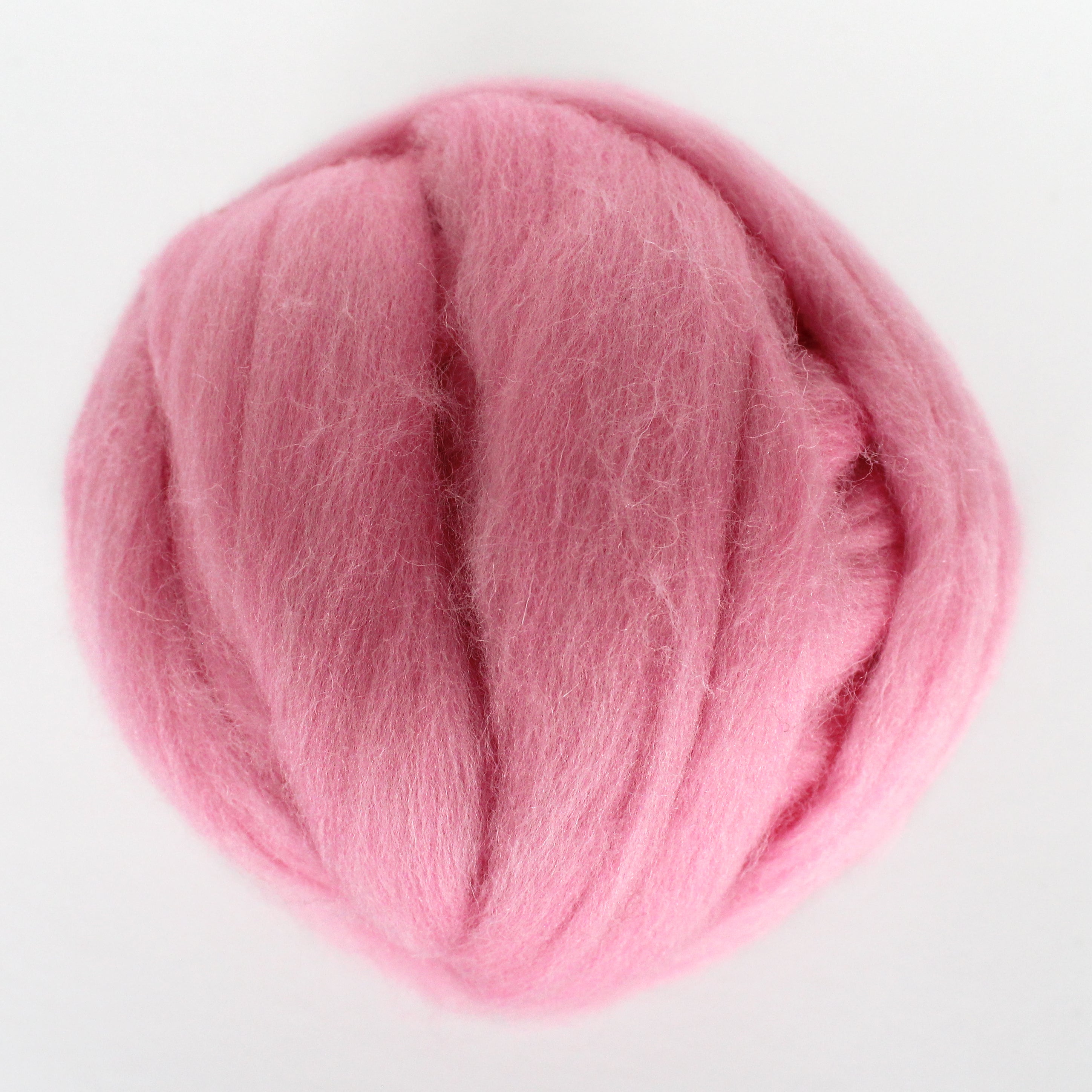 MERINO WOOL ROVING BUBBLEGUM