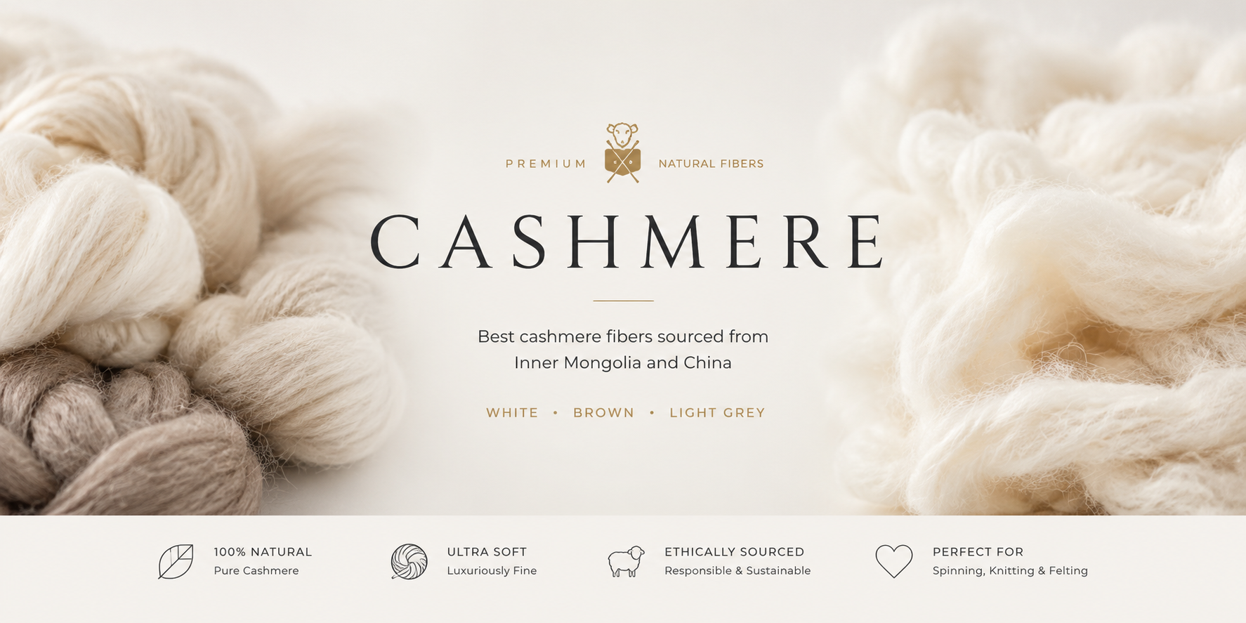 Cashmere Roving Fibers Spinning Felting