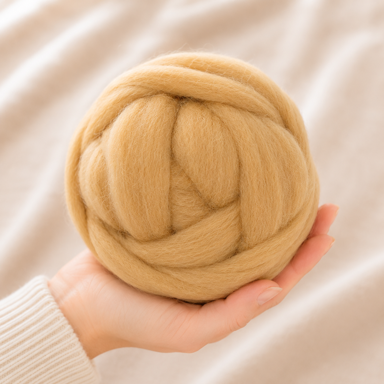 Needle Felting Wool Shortbread EF074