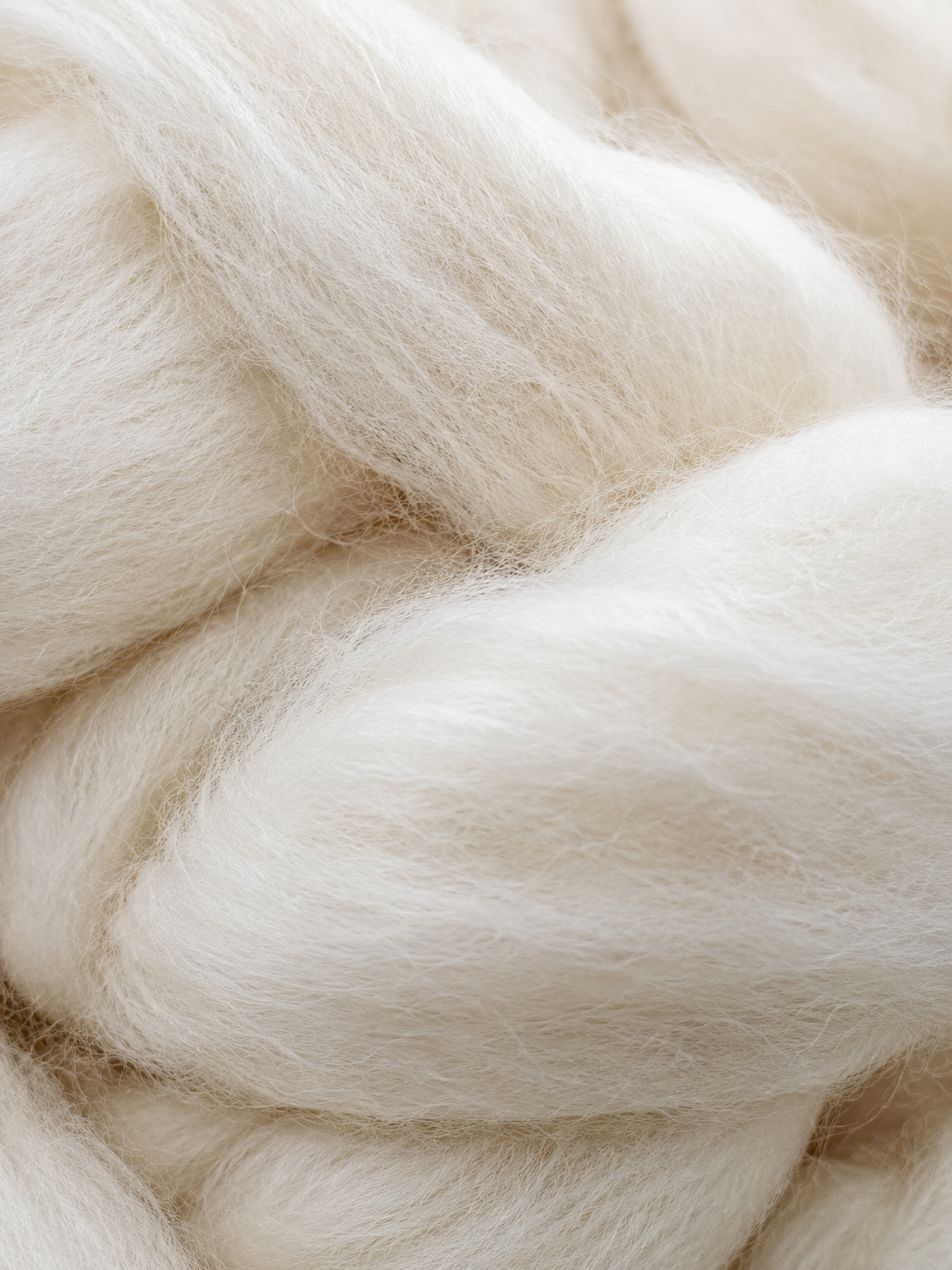 Needle felting wool natural white EF112