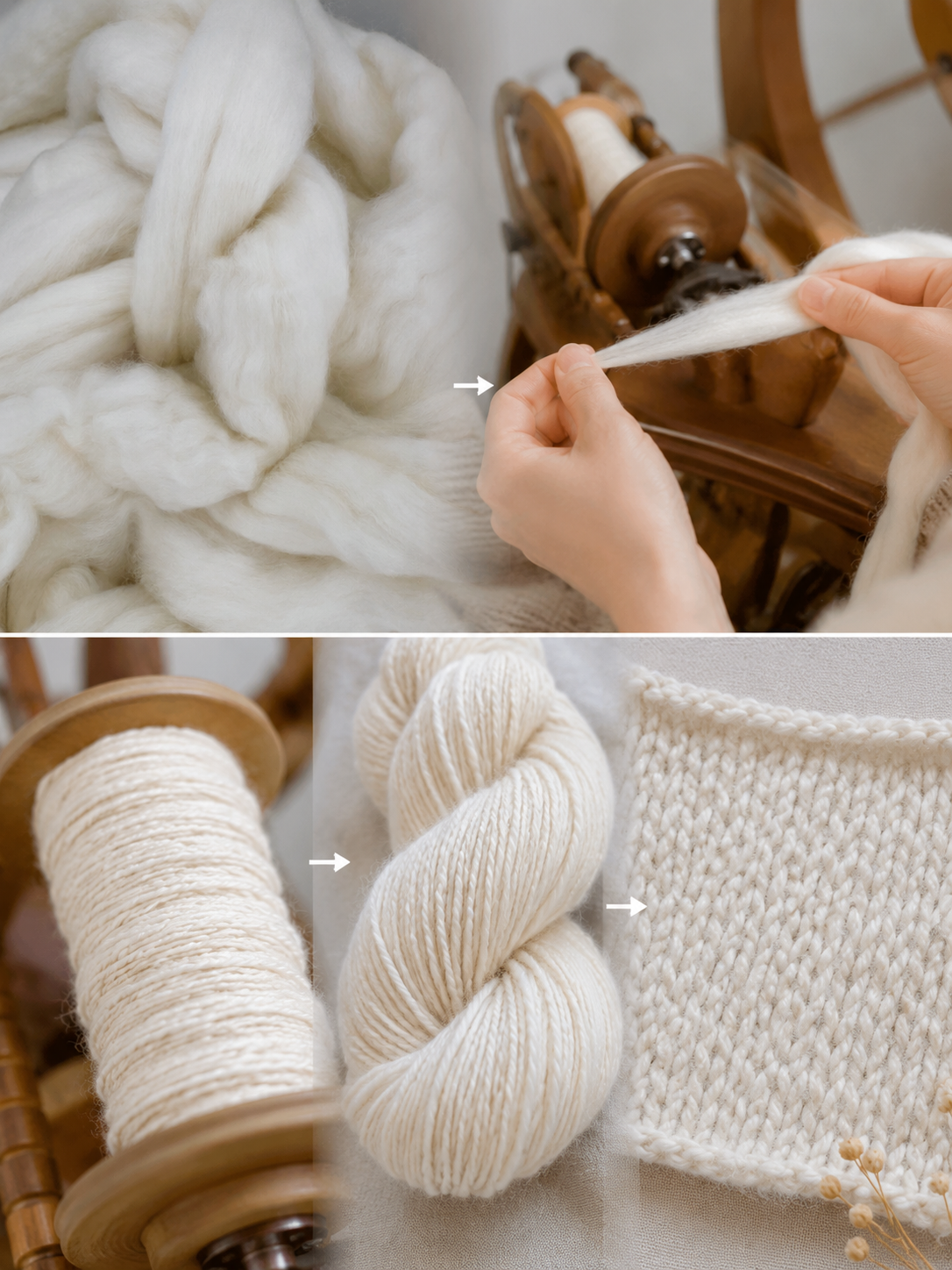 Merino wool yanrs natural white EF112