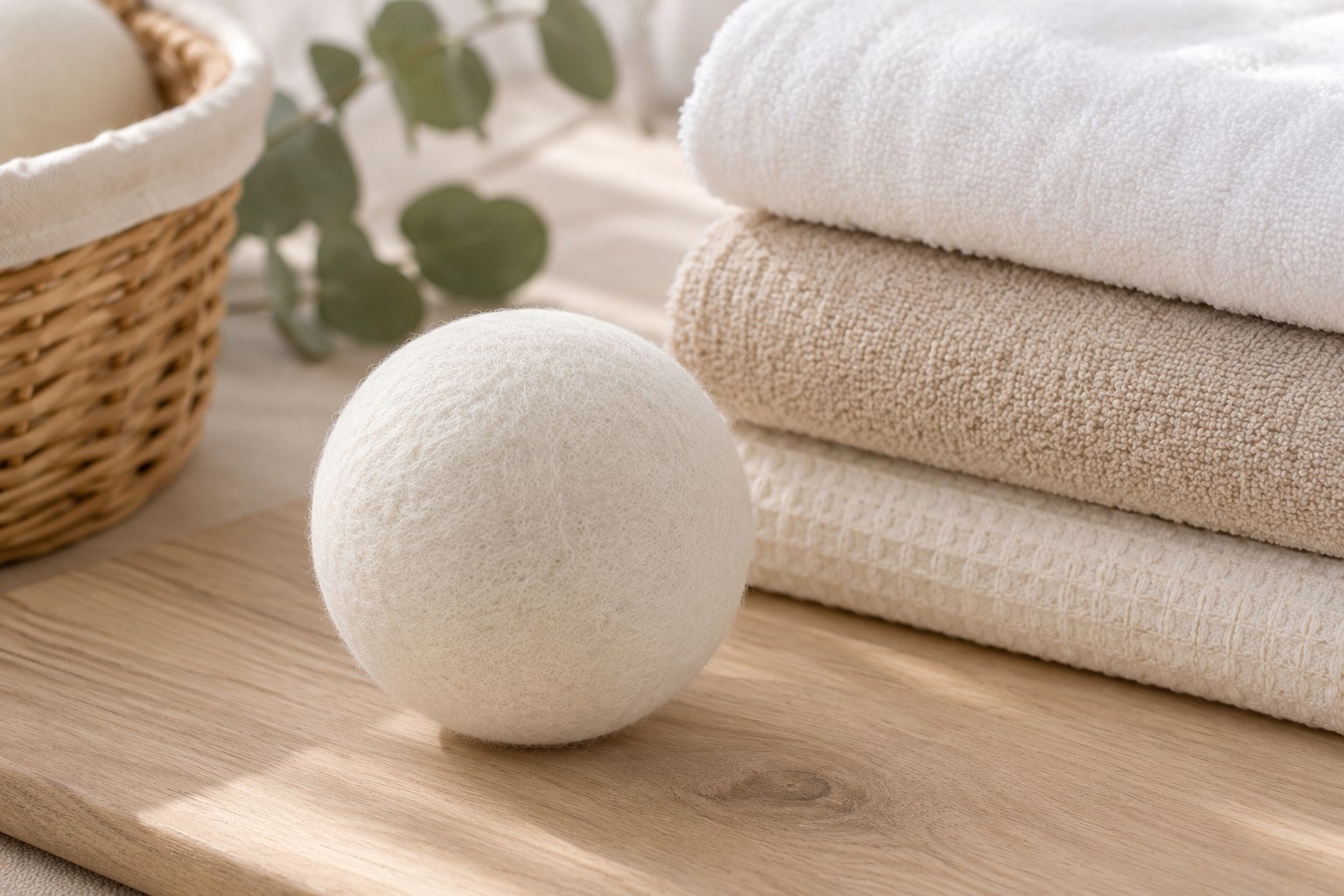 Merino wool dry balls for washing