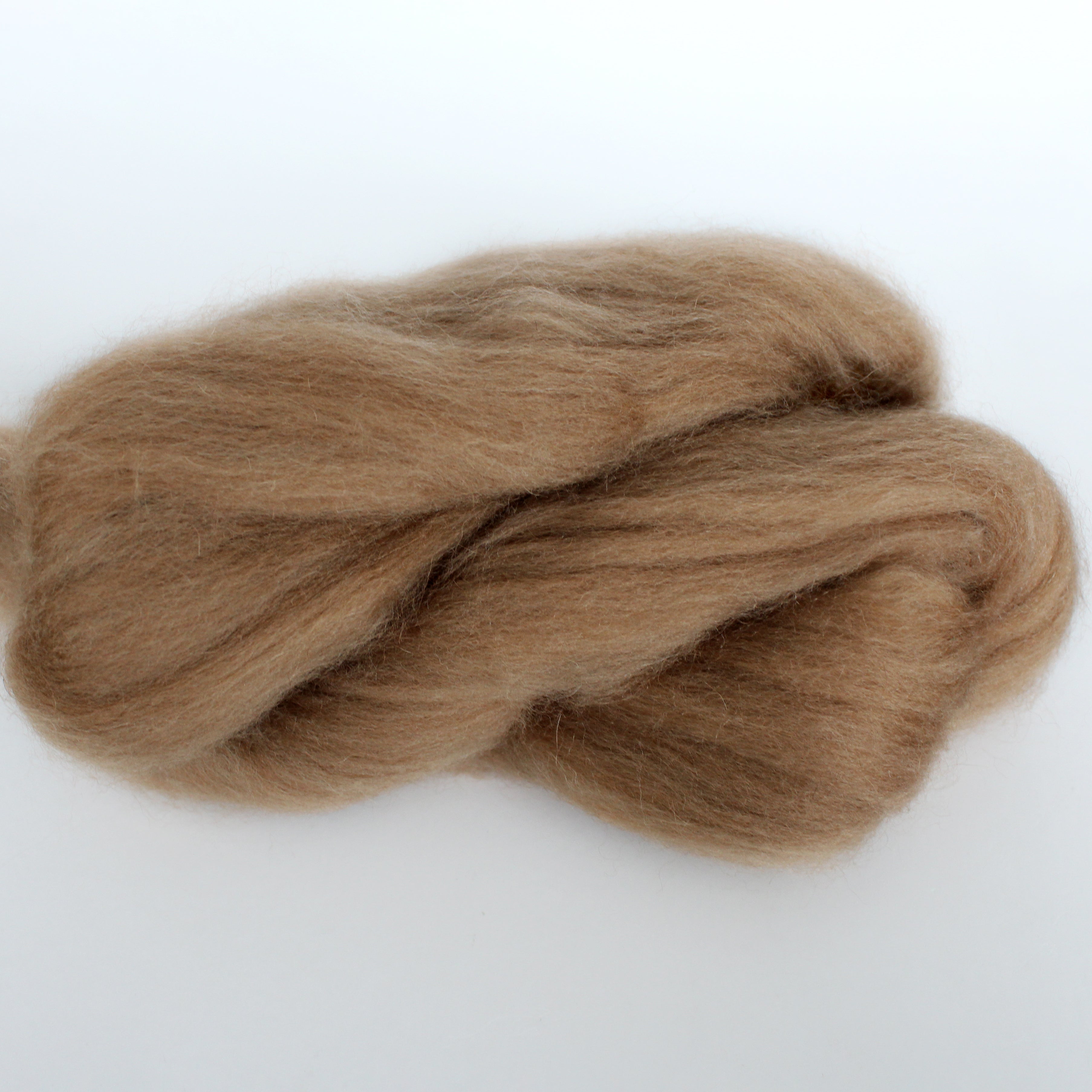 #117 PURE DEHAIRED BABY CAMEL DOWN GOLDEN BROWN ROVING