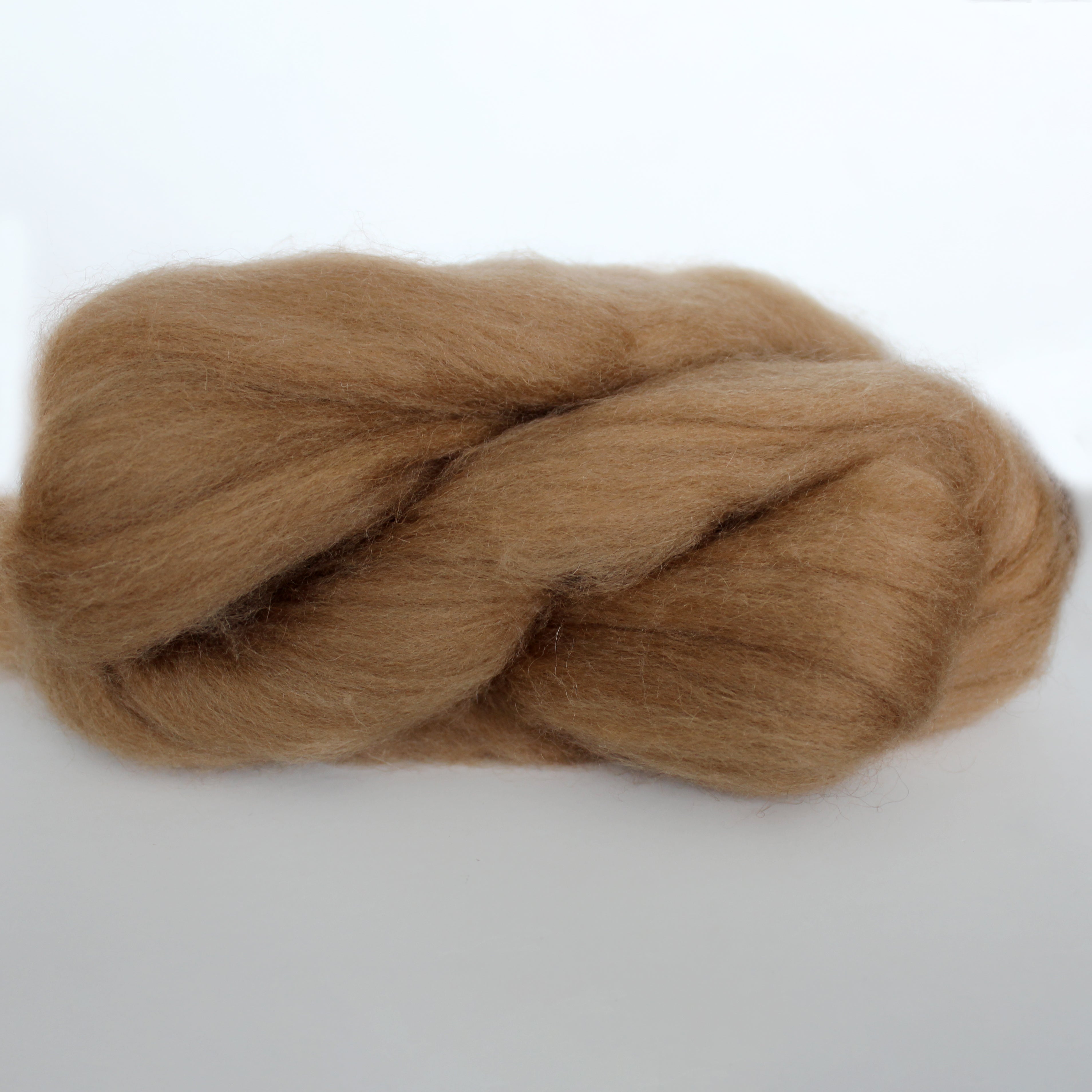 #117 PURE DEHAIRED BABY CAMEL DOWN GOLDEN BROWN ROVING