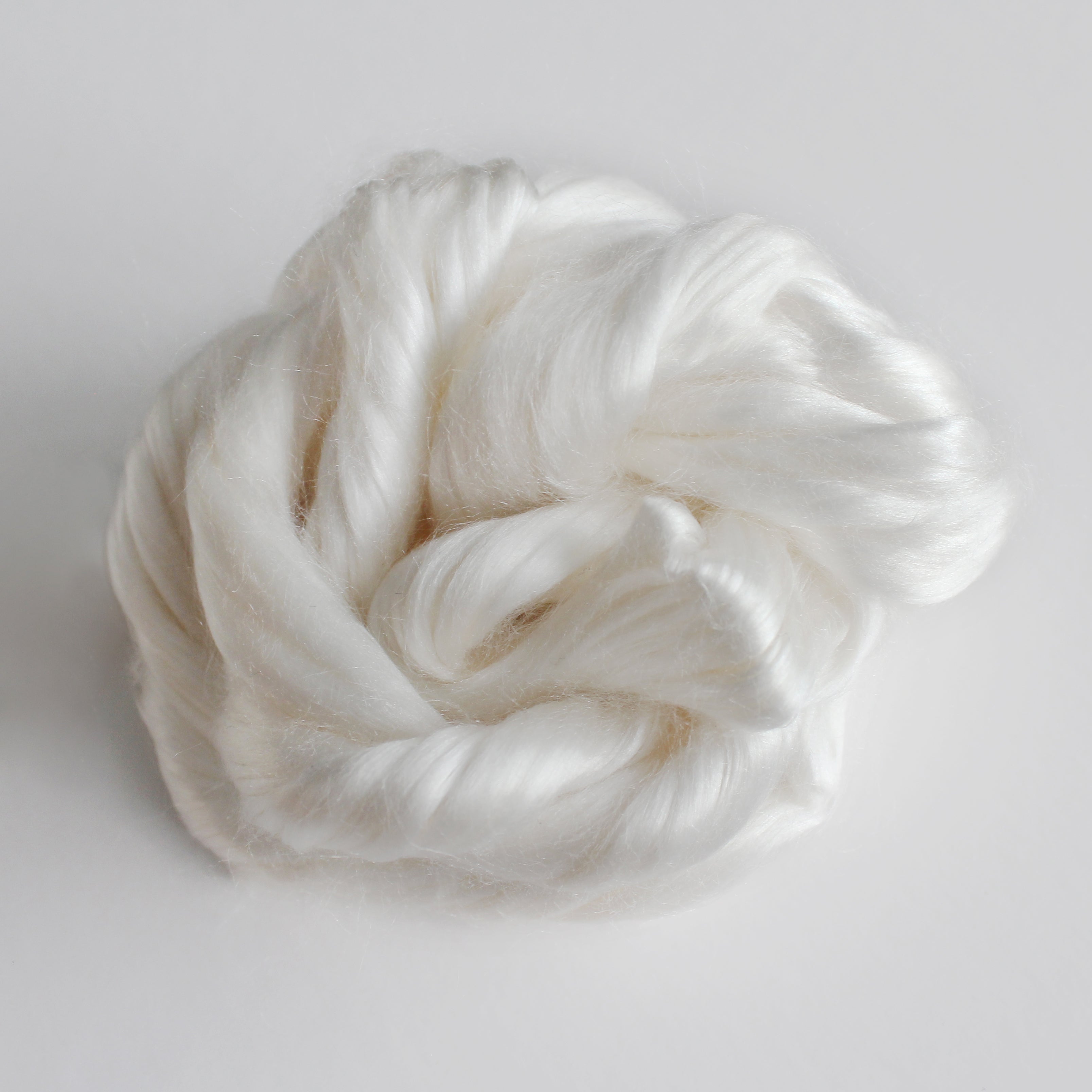 White roving Mulberry Silk 