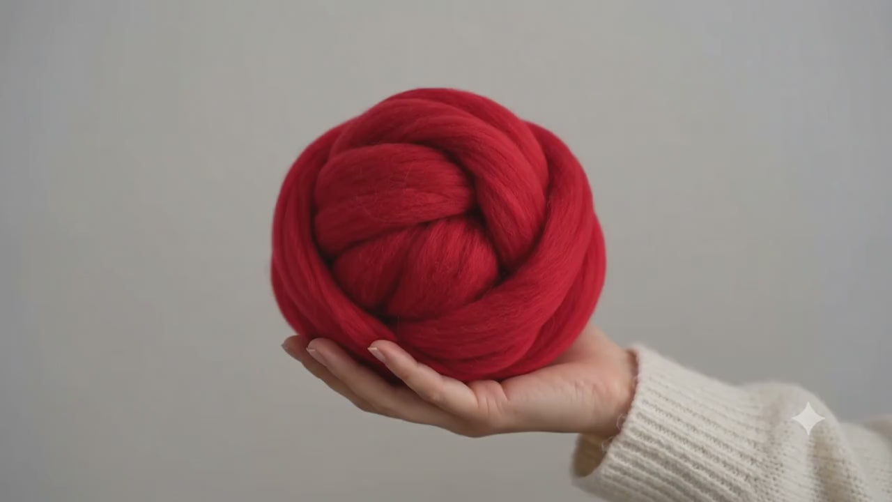 Merino Wool Roving | Rust | EF058